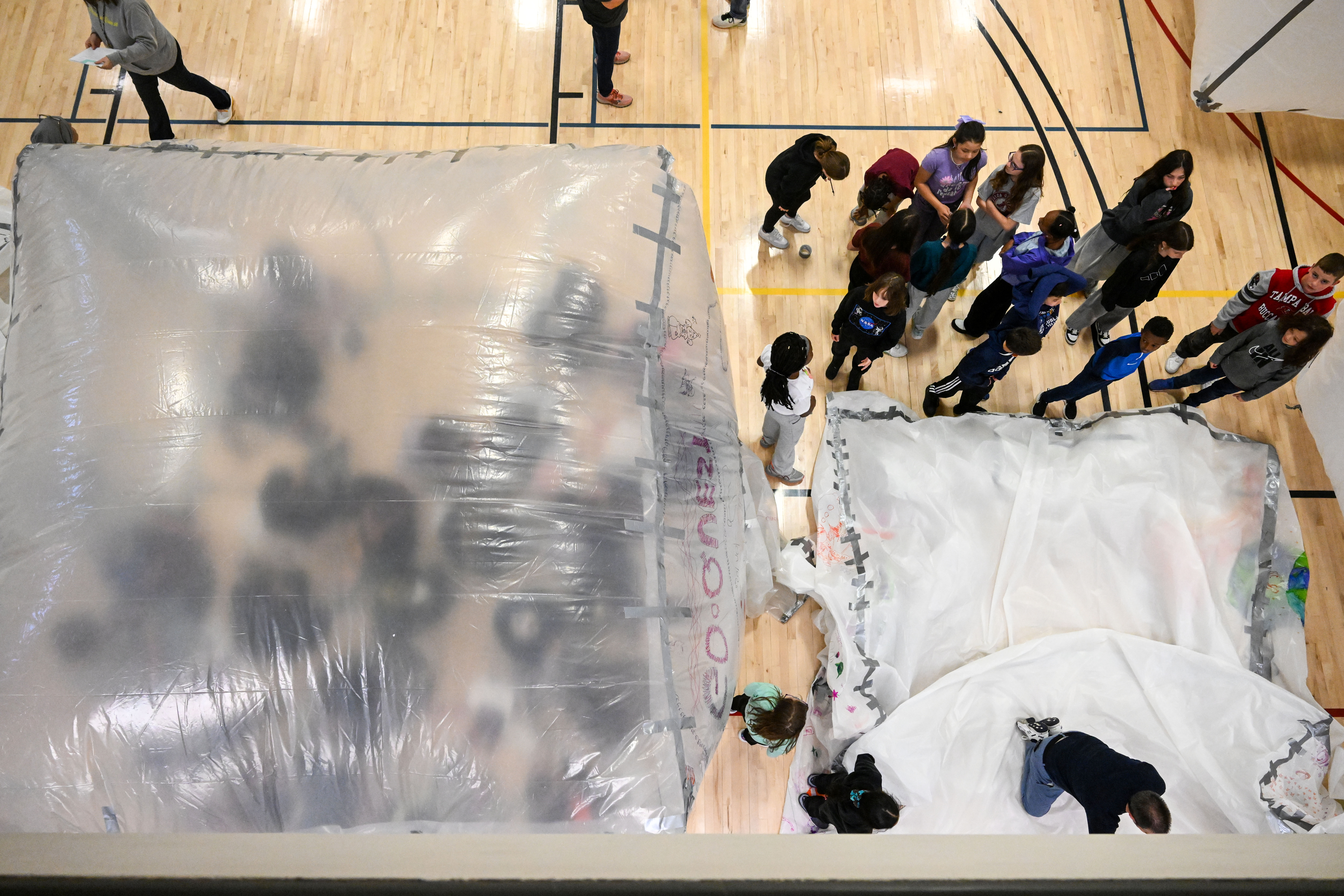 Students from Quest Elementary and other schools came to Buckley Space Force Base as part of the school liaison program to build habitats, create life support systems, and complete Mars facts puzzles as part of a Mission to Mars event on Tuesday, May 6, 2025. (Stephen Swofford, Denver Gazette) (StephenSwoffordPhotographerstephen.swofford@gazette.comhttps://secure.gravatar.com/avatar/1ddcaf11c5d70eaa58546ddc4e038687?d=mm&r=g)