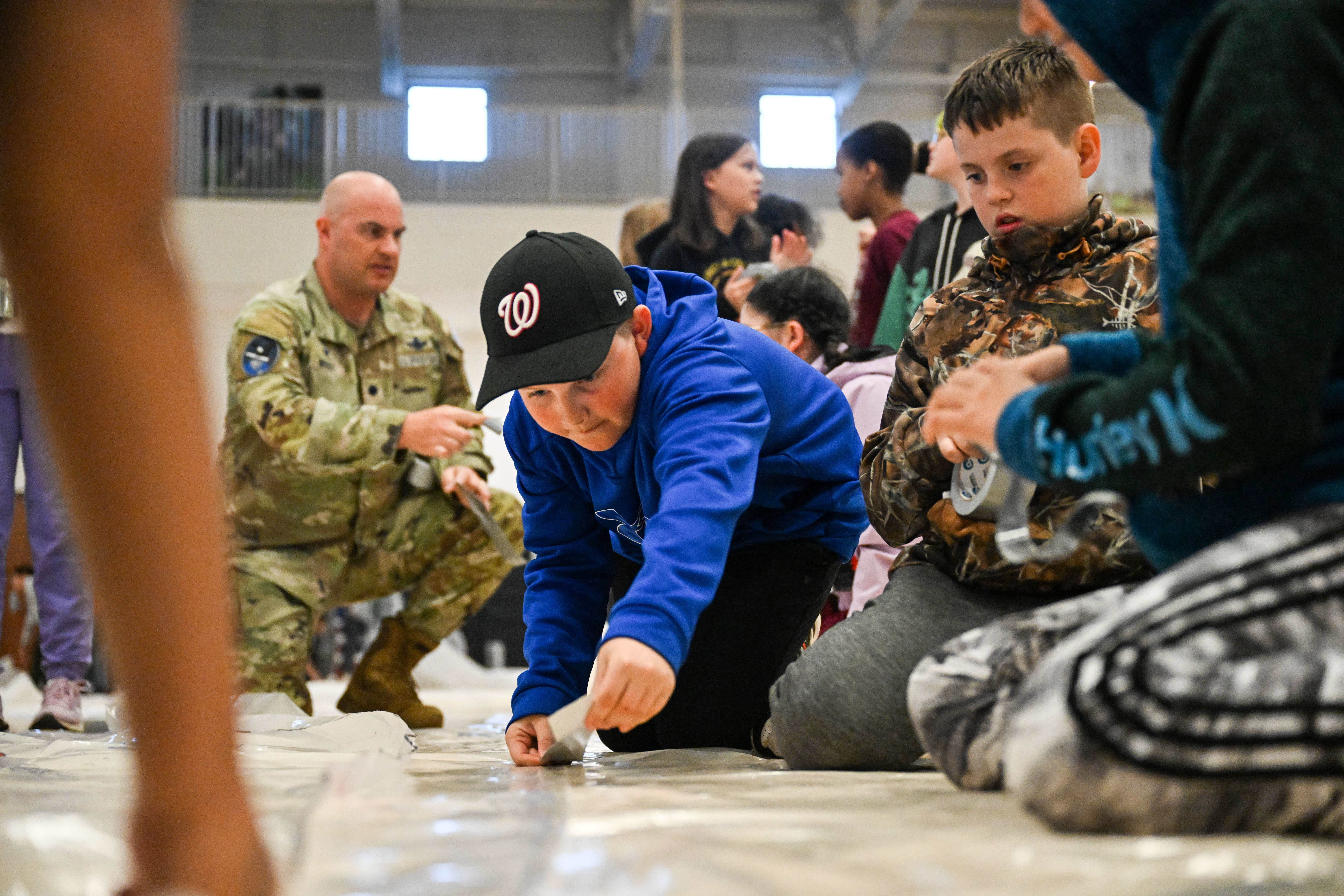 Students from Quest Elementary and other schools came to Buckley Space Force Base as part of the school liaison program to build habitats, create life support systems, and complete Mars facts puzzles as part of a Mission to Mars event on Tuesday, May 6, 2025. (Stephen Swofford, Denver Gazette) (StephenSwoffordPhotographerstephen.swofford@gazette.comhttps://secure.gravatar.com/avatar/1ddcaf11c5d70eaa58546ddc4e038687?d=mm&r=g)