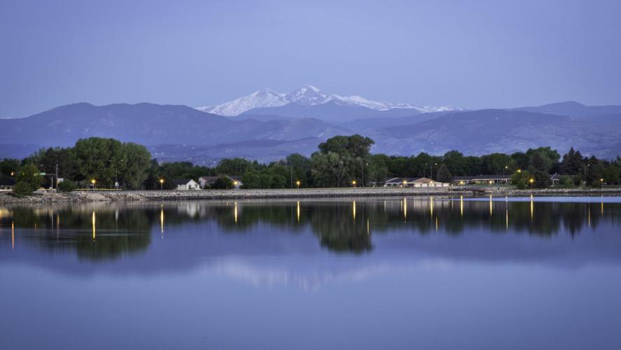 Lake Loveland and Longs Peak reflection during the Blue Hour (copy)