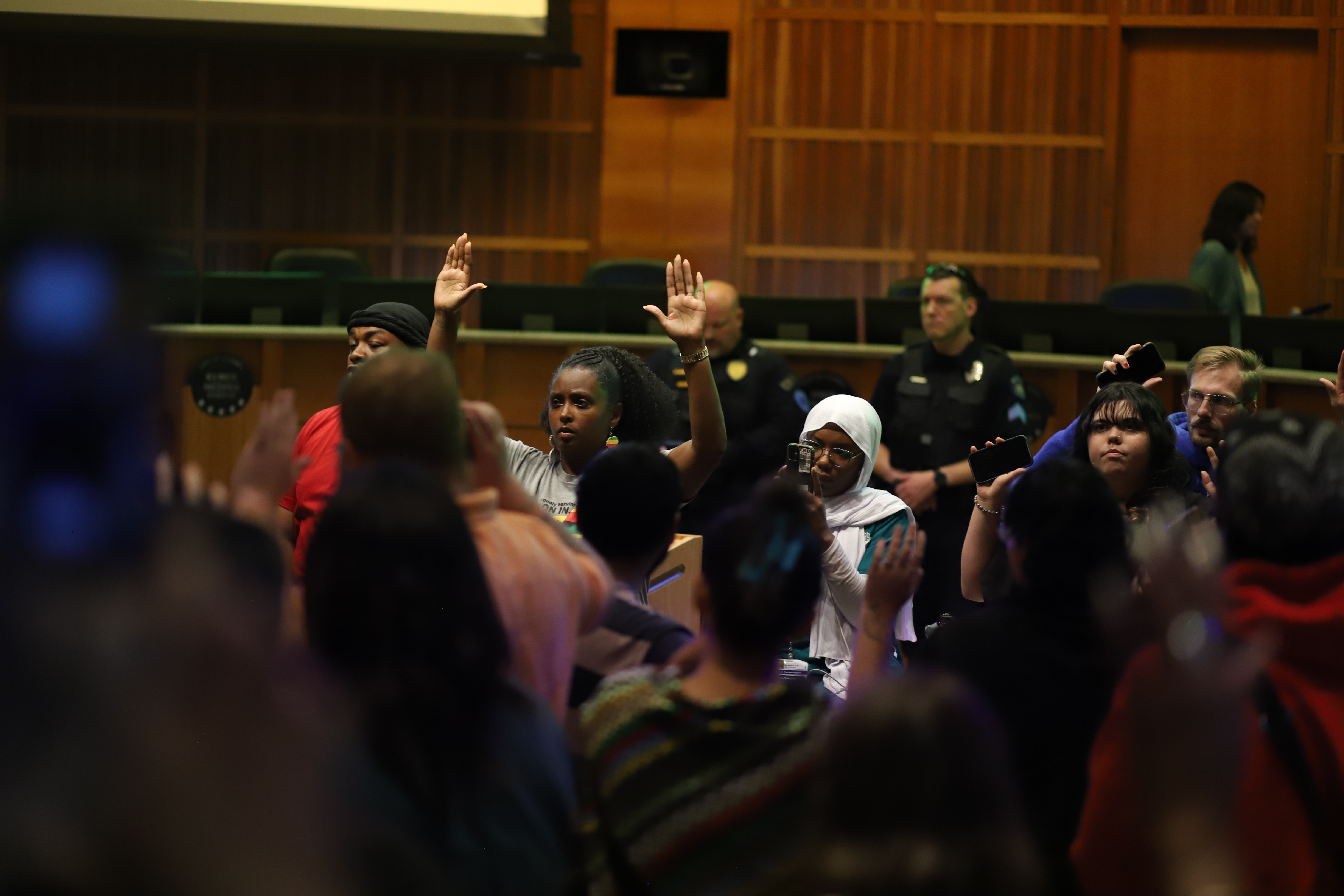 Protesters for Kilyn Lewis crowd the floor below the Aurora City Council dais on Monday, July 8, 2024. (KylaPearceAurora reporterkyla.pearce@denvergazette.comhttps://denvergazette.com/content/tncms/avatars/2/16/1e5/2161e54a-3f47-11ed-bc0c-ff41892600ae.4fb8f678b9b96eab286c33c5af828fe7.png)