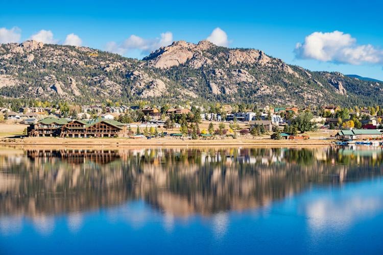 Town of Estes Park and Lake Estes in Colorado USA (copy)