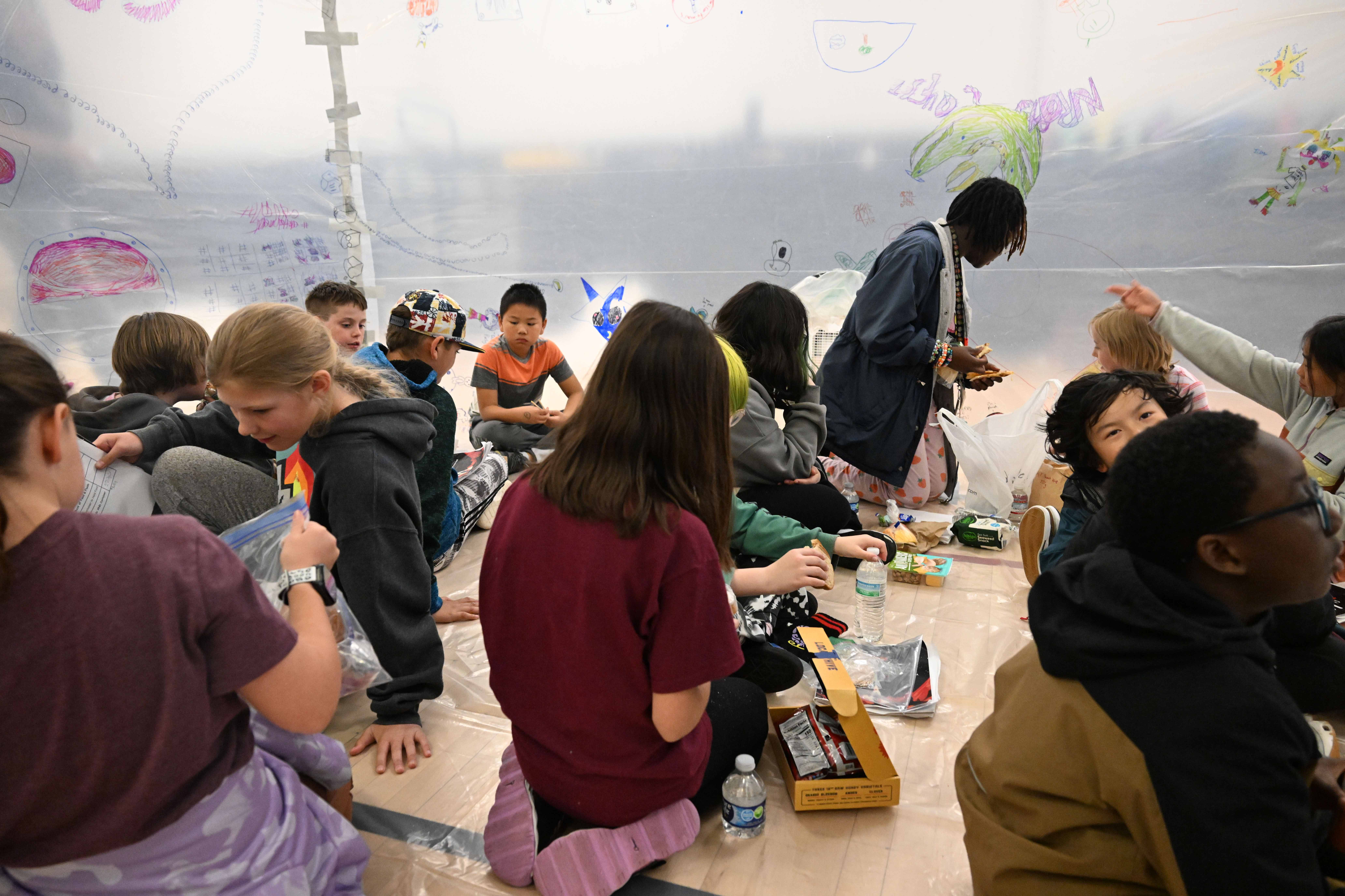 Students from Quest Elementary and other schools came to Buckley Space Force Base as part of the school liaison program to build habitats, create life support systems, and complete Mars facts puzzles as part of a Mission to Mars event on Tuesday, May 6, 2025. (Stephen Swofford, Denver Gazette) (StephenSwoffordPhotographerstephen.swofford@gazette.comhttps://secure.gravatar.com/avatar/1ddcaf11c5d70eaa58546ddc4e038687?d=mm&r=g)
