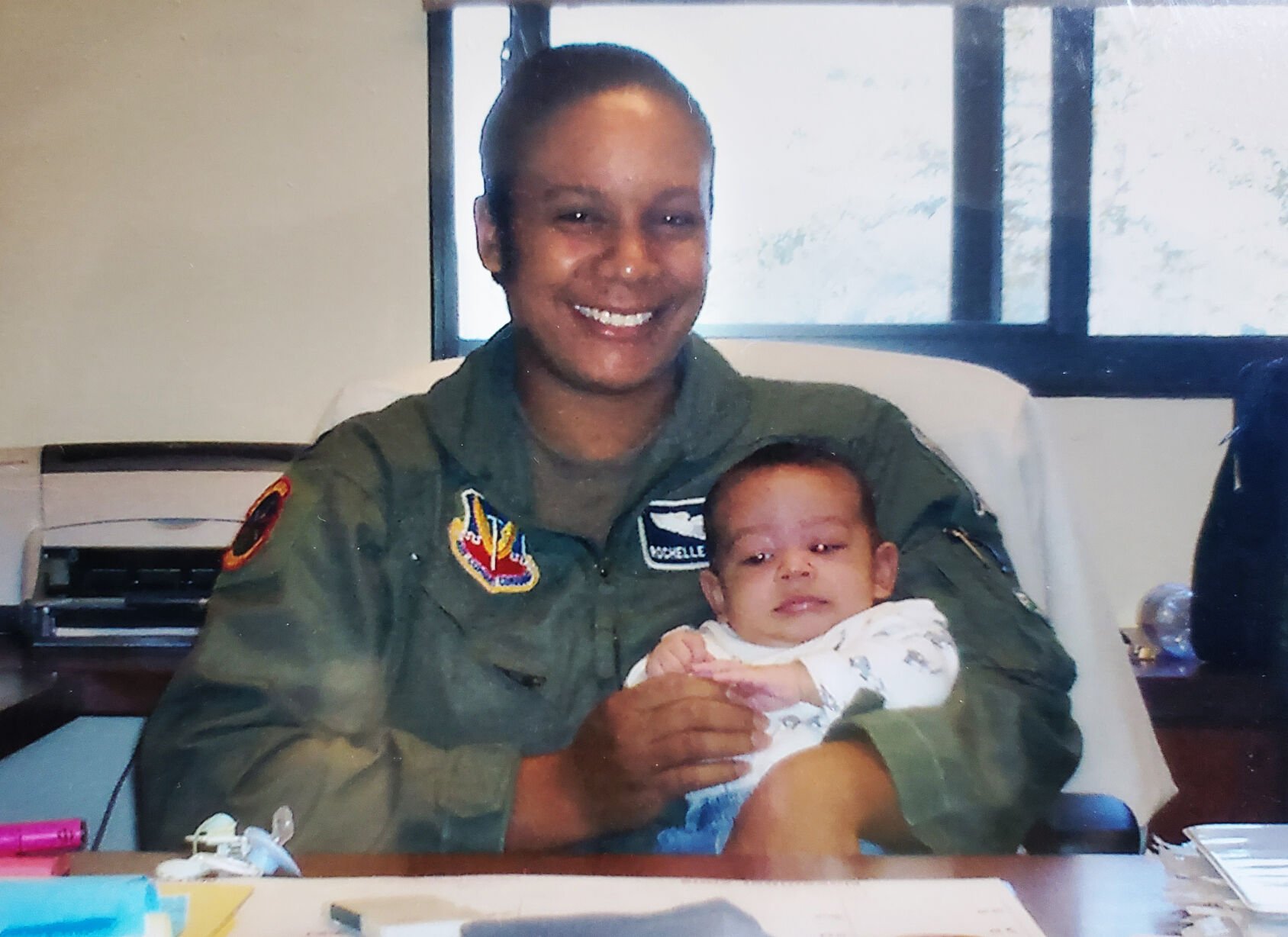 Rochelle Kimbrell holds her young, son, Kade, who is now 6 feet, 1 inch tall. (courtesy of rochelle kimbrell)