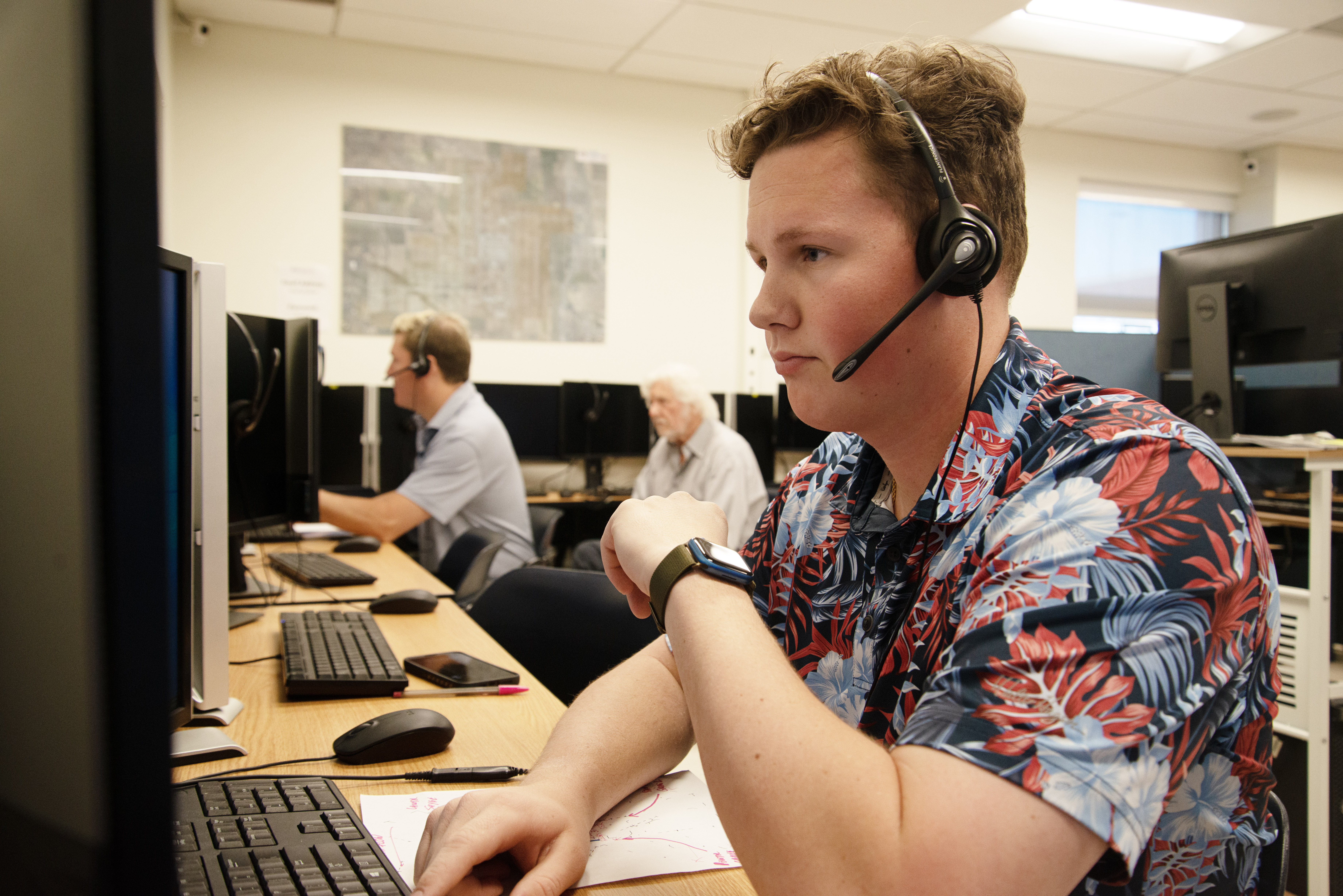 Luke Nugent, a student in the MSU Denver air traffic control concentration, works through simulations in the classroom on Thursday, May 15, 2025. (TomHellauerMultimedia Producertom.hellauer@denvergazette.comhttps://denvergazette.com/content/tncms/avatars/f/9e/622/f9e6228a-3b6b-11ed-bf10-fbb71fa8e421.f54b911252c540f1d61709edc4727a39.png)