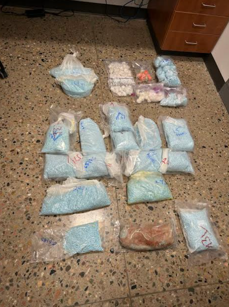 Drugs seized by the Colorado Bureau of Investigation in connection with a fentanyl distribution network on April 28. Image courtesy of the Colorado Bureau of Investigation (Courtesy of the Colorado Bureau of Investigation)