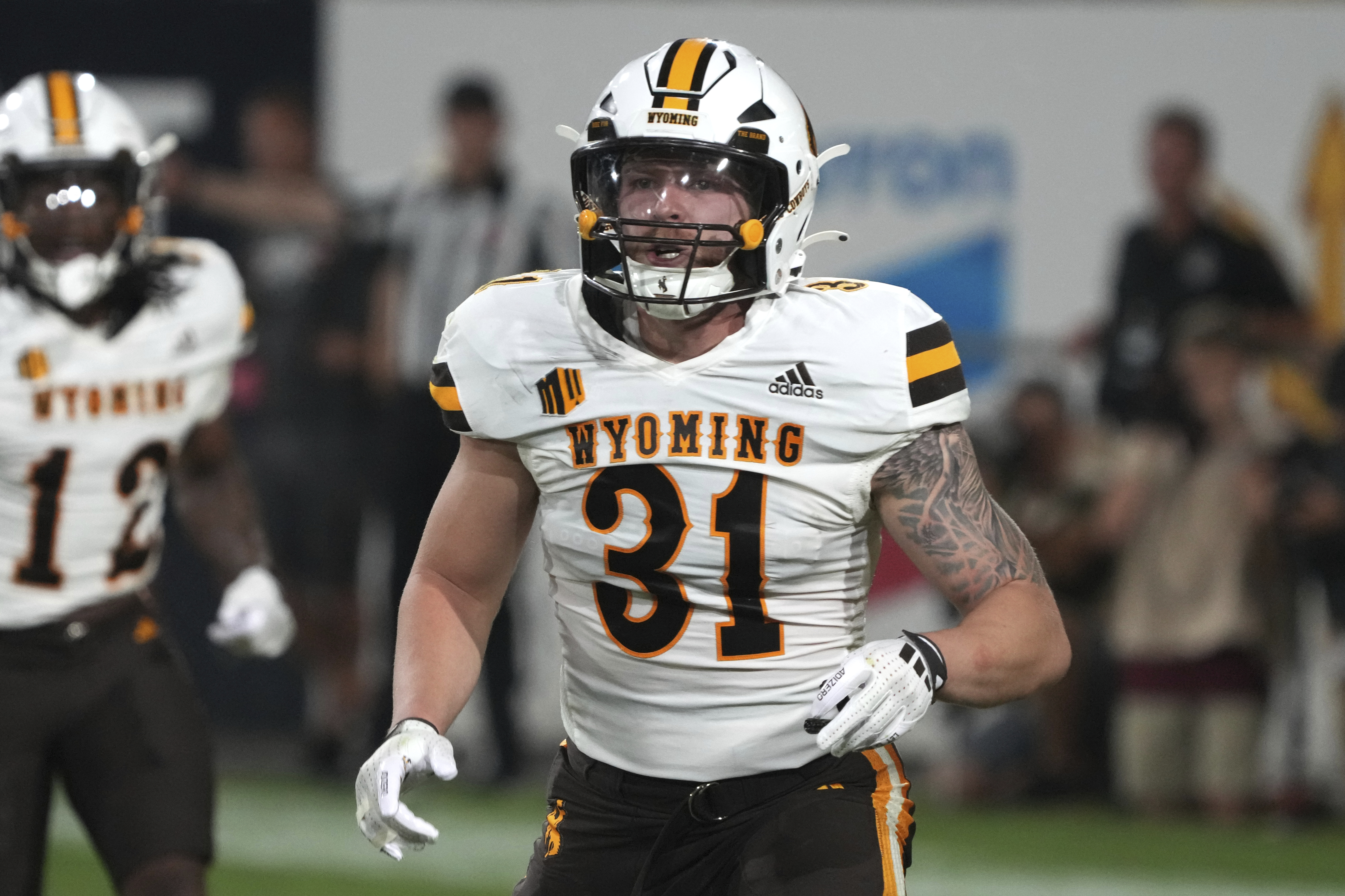 Wyoming safety Wyett Ekeler (31) in the first half during an NCAA football game against Arizona State on Saturday, Aug. 31, 2024, in Tempe, Ariz. (AP Photo/Rick Scuteri) (Rick Scuteri)