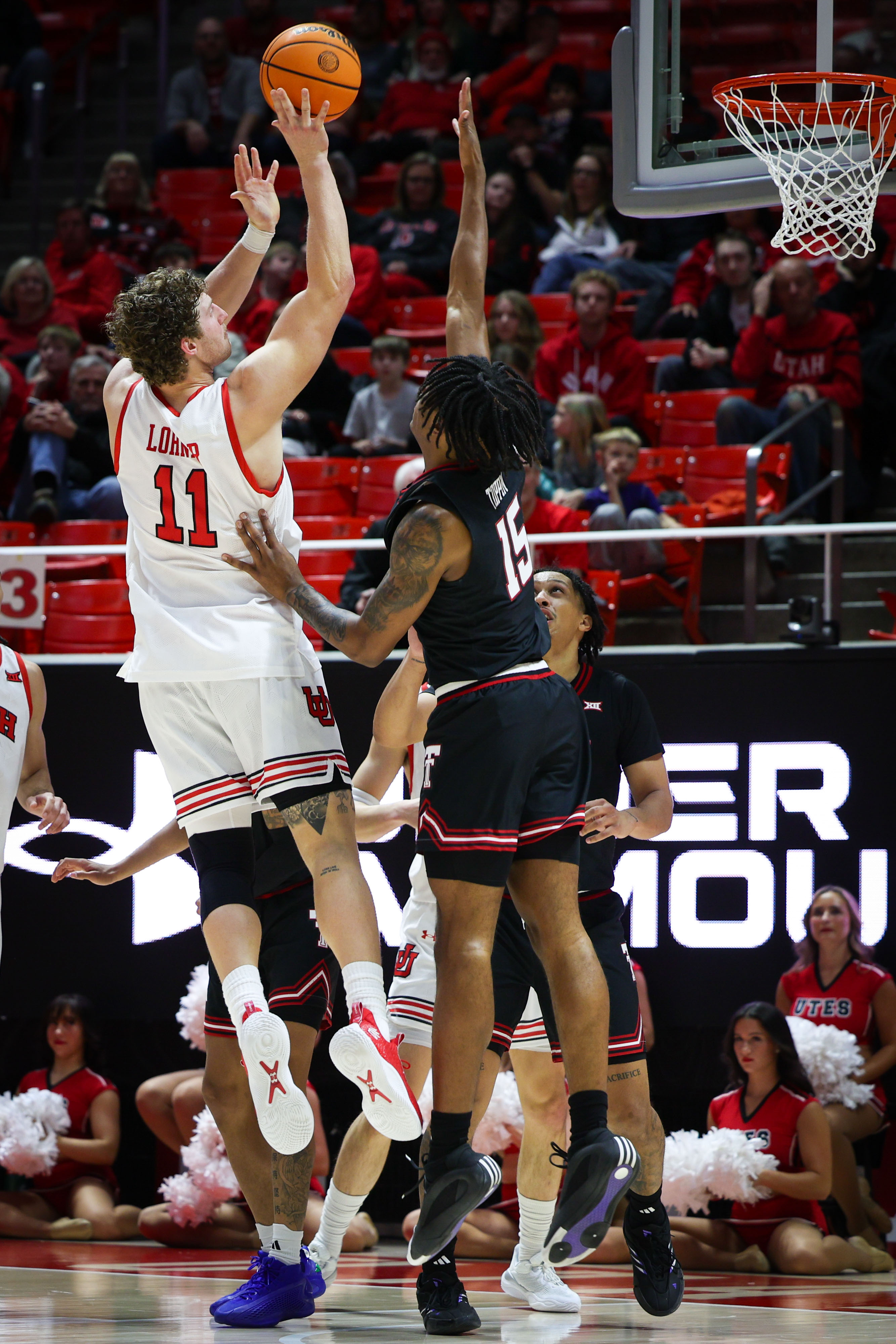 Utah Utes Basketball vs. Texas Tech at Jon M. Huntsman Center in Salt Lake City, UT on Saturday, January 4, 2025. (Anna Fuder/Utah Athletics) (Anna Fuder)