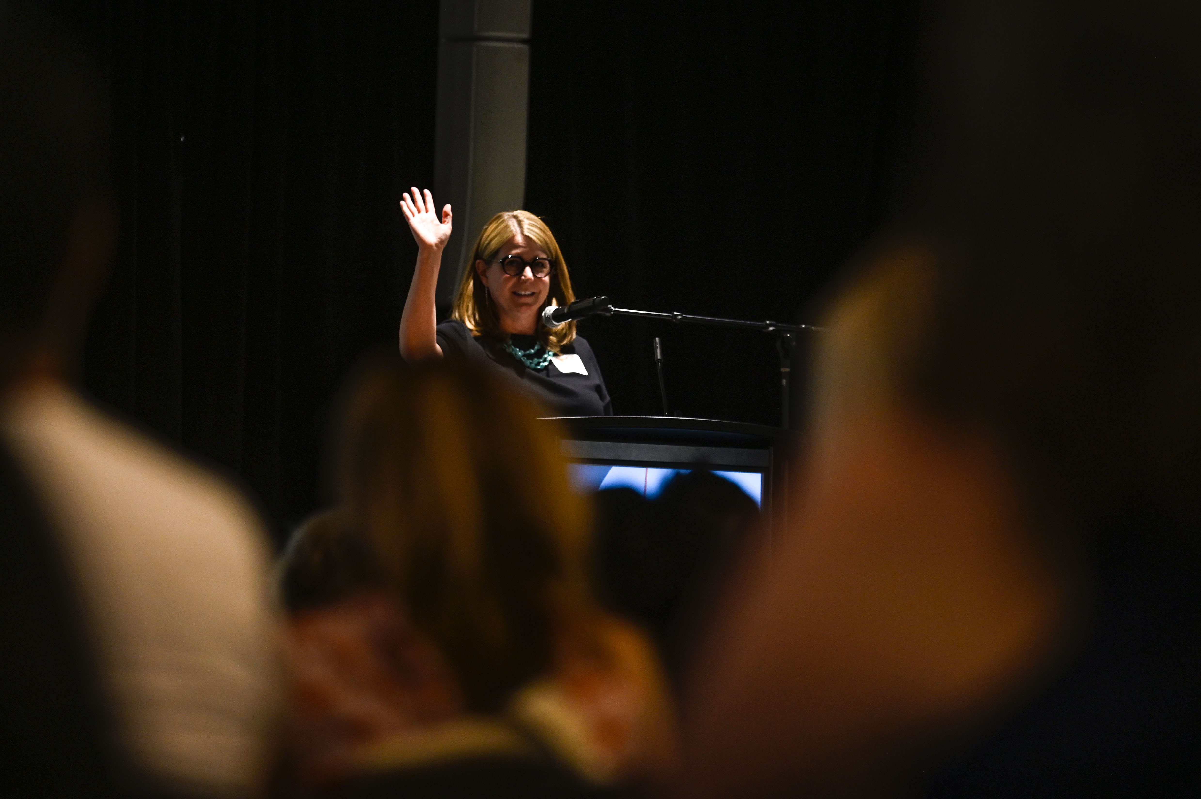 Gretchen Hollrah, executive director of Denver Arts and Venues, addresses the audience during a launch for Denver Creates at the McNichols building in Downtown Denver on Wednesday, May 14, 2025. Denver Creates calls itself the city’s roadmap for a thriving arts and culture ecosystem. (Stephen Swofford, Denver Gazette) (StephenSwoffordPhotographerstephen.swofford@gazette.comhttps://secure.gravatar.com/avatar/1ddcaf11c5d70eaa58546ddc4e038687?d=mm&r=g)