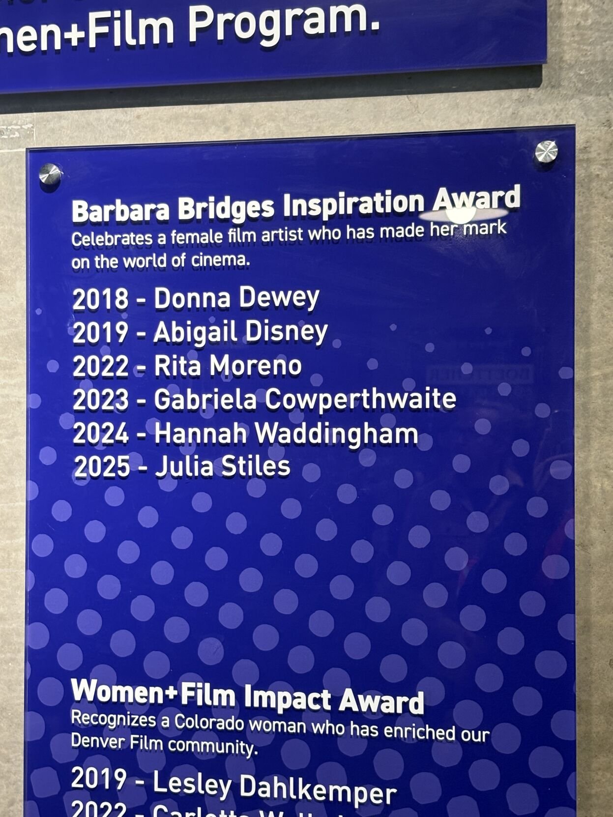 Inspiration Award winners