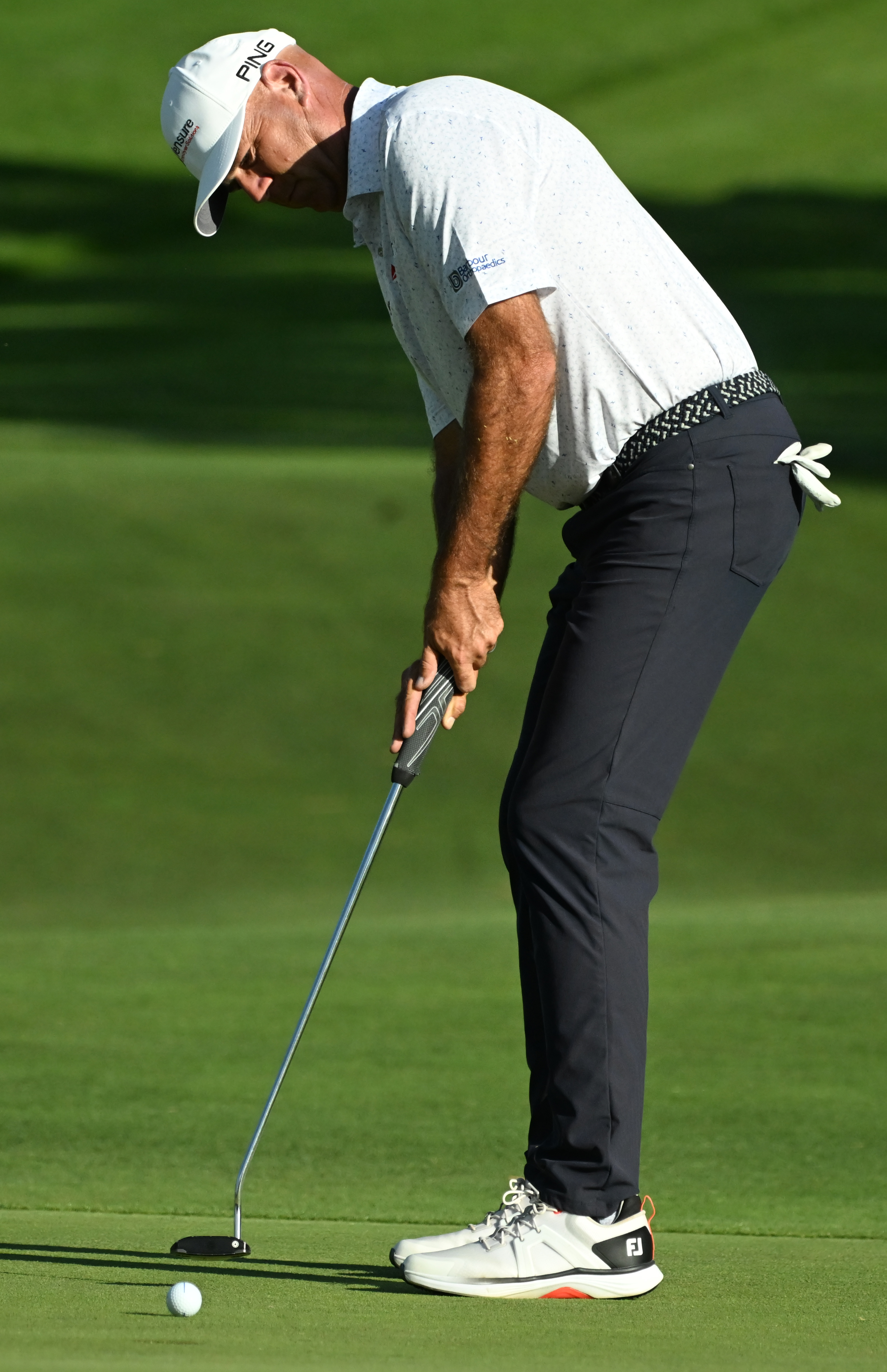 Stewart Cink sinks a birdie on the 17th hole on the first day of play at the U.S. Senior Open Championship at the Broadmoor Golf Club in Colorado Springs, Colorado, on Thursday, June 26, 2025. (Jerilee Bennett,The Gazette)