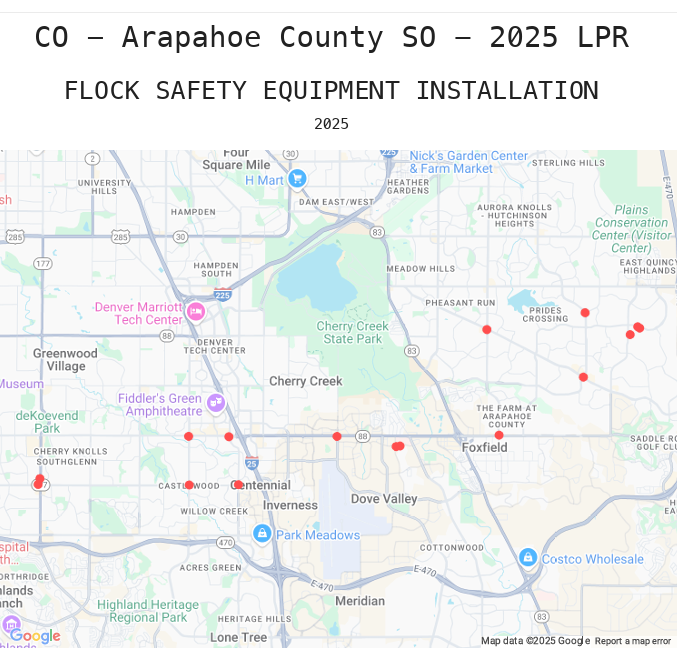 Arapahoe County proposed Flock Cameras