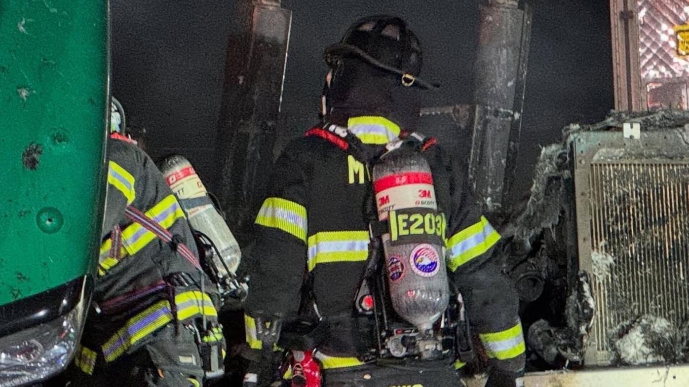 Four tractor-trailers burned in Weld County truck stop fire
