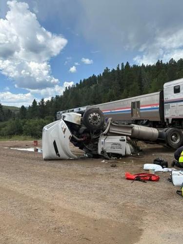 Crash between Amtrak train and semi-trailer injures one in Gilpin County; multiple roads closed