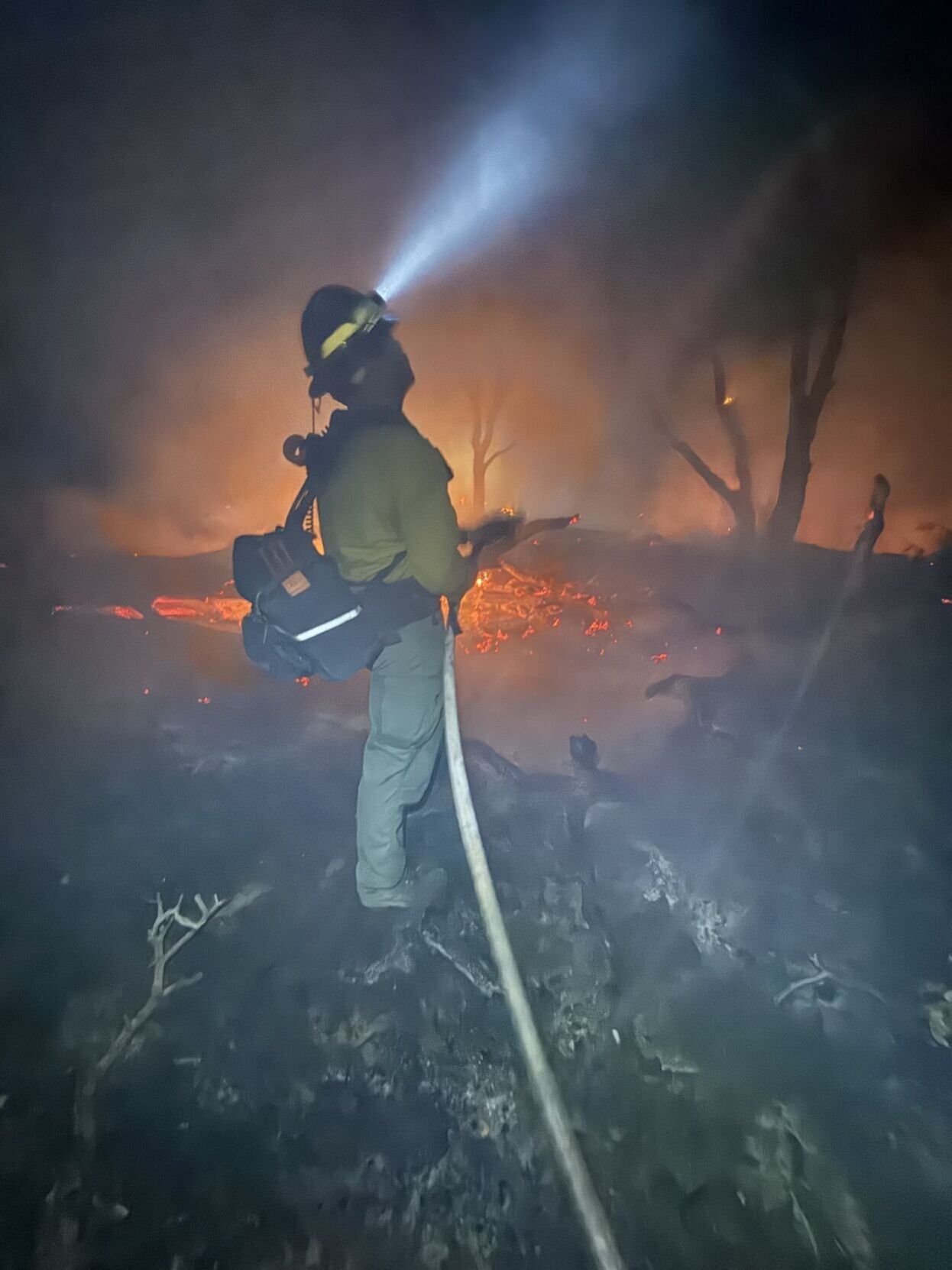 South Rim fire firefighter