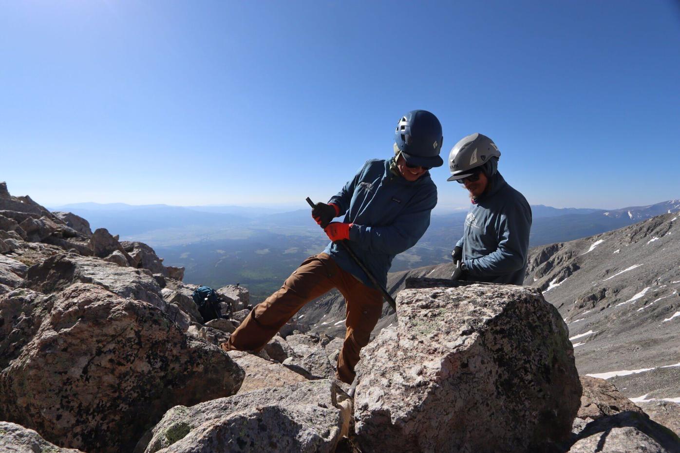 Progress on new trail up Colorado 14er