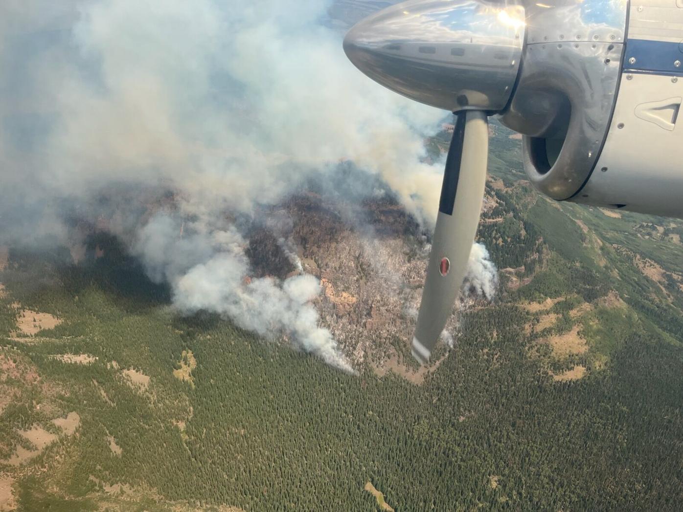 Flyover of Derby fire in Eagle County