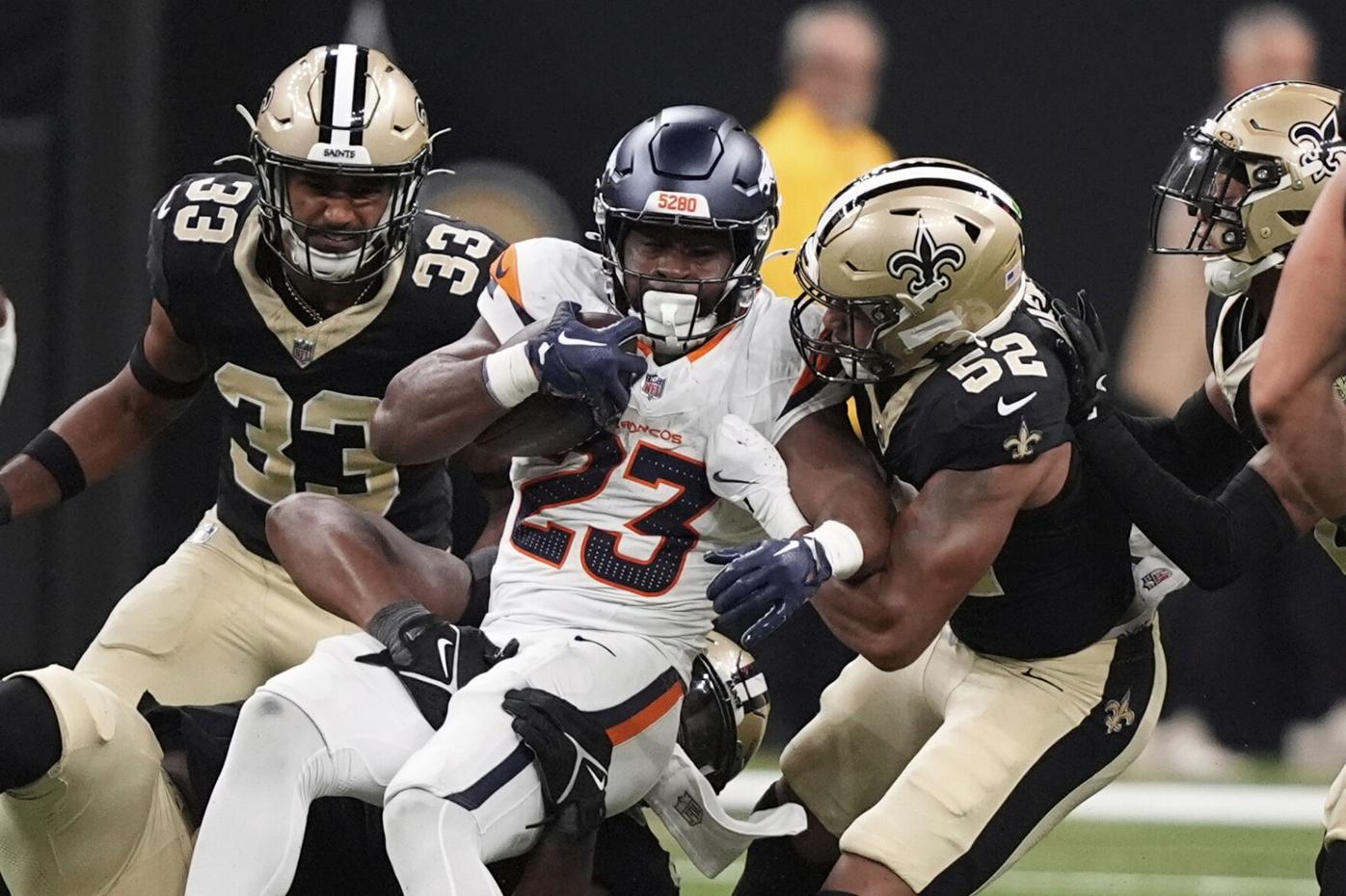 Broncos Saints Football