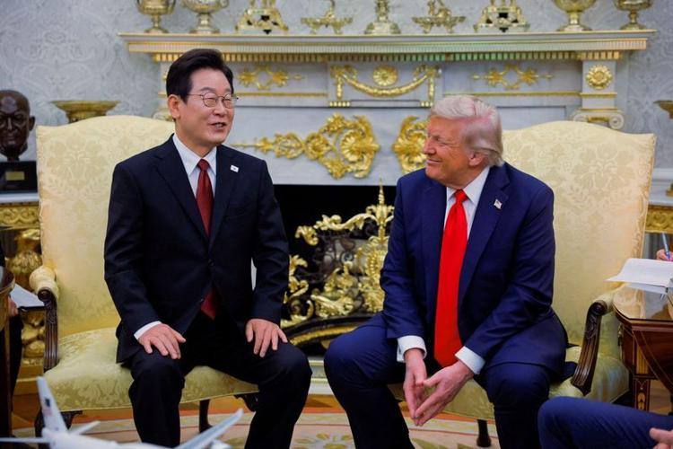 FILE PHOTO: South Korean President Lee Jae Myung visits Washington