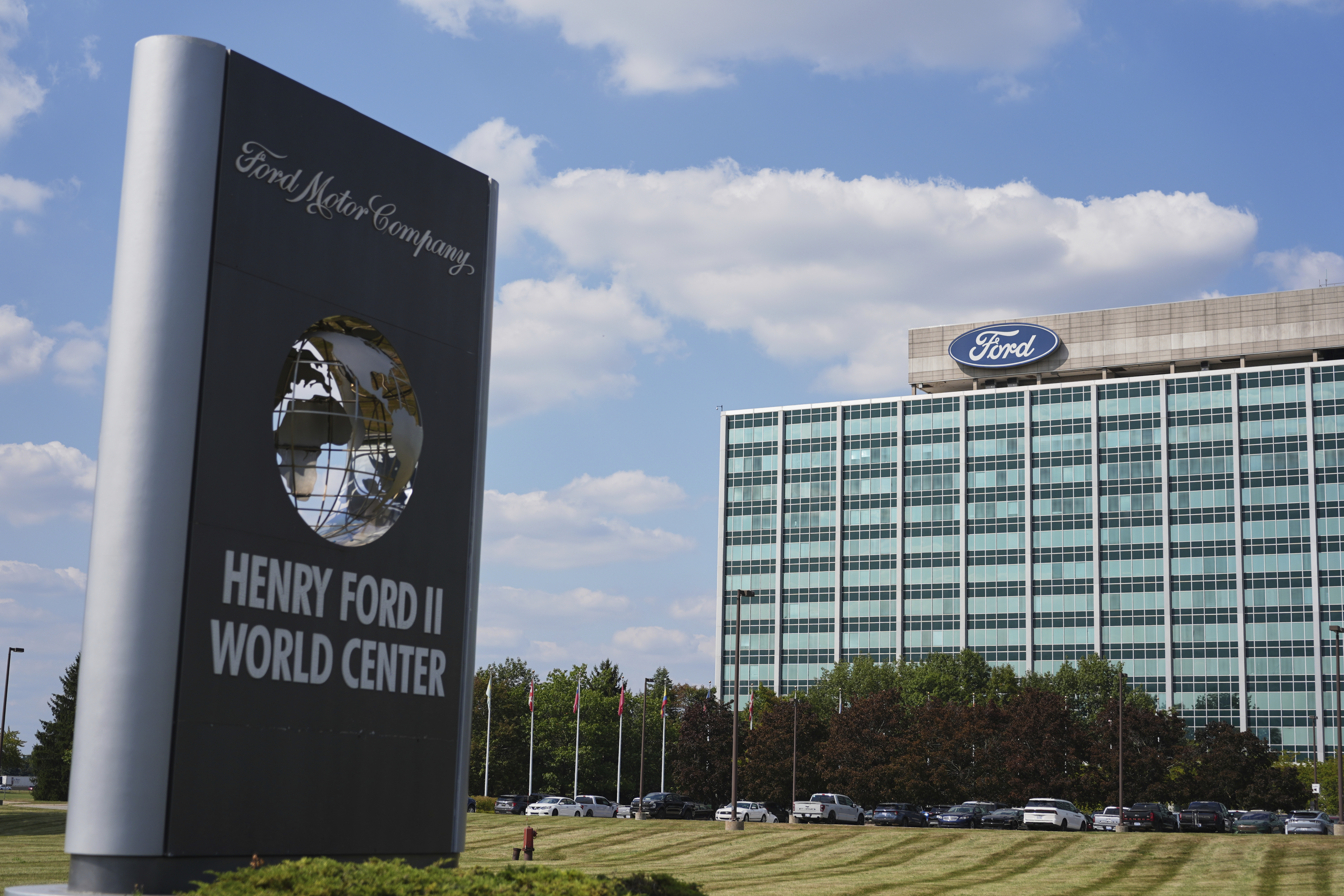The current Ford World Headquarters is seen, Thursday, Sept. 11, 2025, in Dearborn, Mich. (Ryan Sun - AP)
