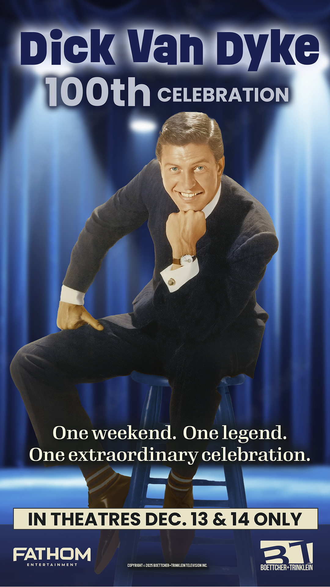 This image released by Fathom Entertainment shows promotional art for “Dick Van Dyke: 100th Celebration.