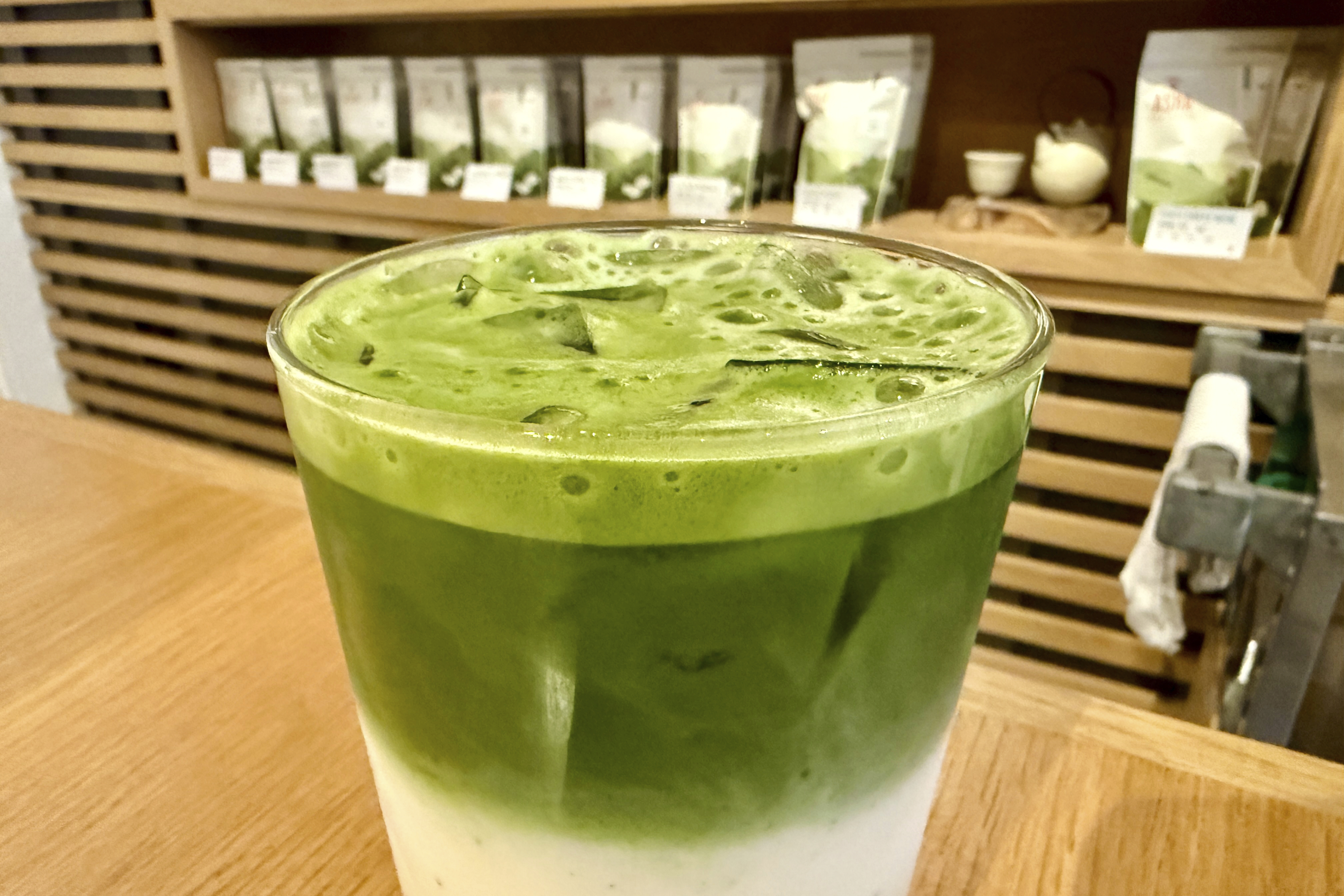 An iced matcha latte is served at Asha Tea House on Friday, Sept. 5, 2025, in San Francisco. (Haven Daley - AP)