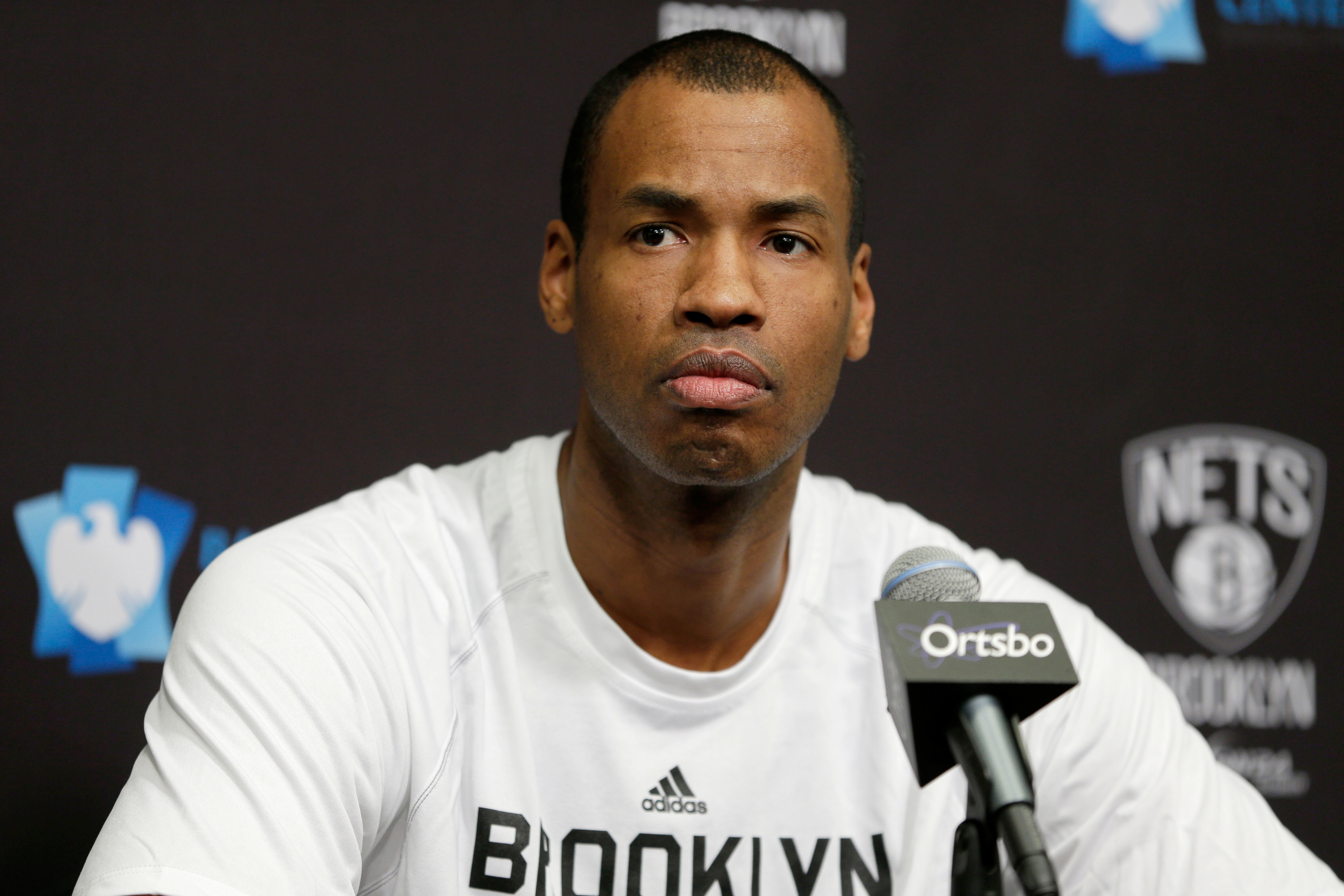 FILE - Brooklyn Nets Jason Collins speaks during a news conference before the NBA basketball game against the Chicago Bulls at the Barclays Center, Monday, March 3, 2014 in New York. (Seth Wenig - AP)