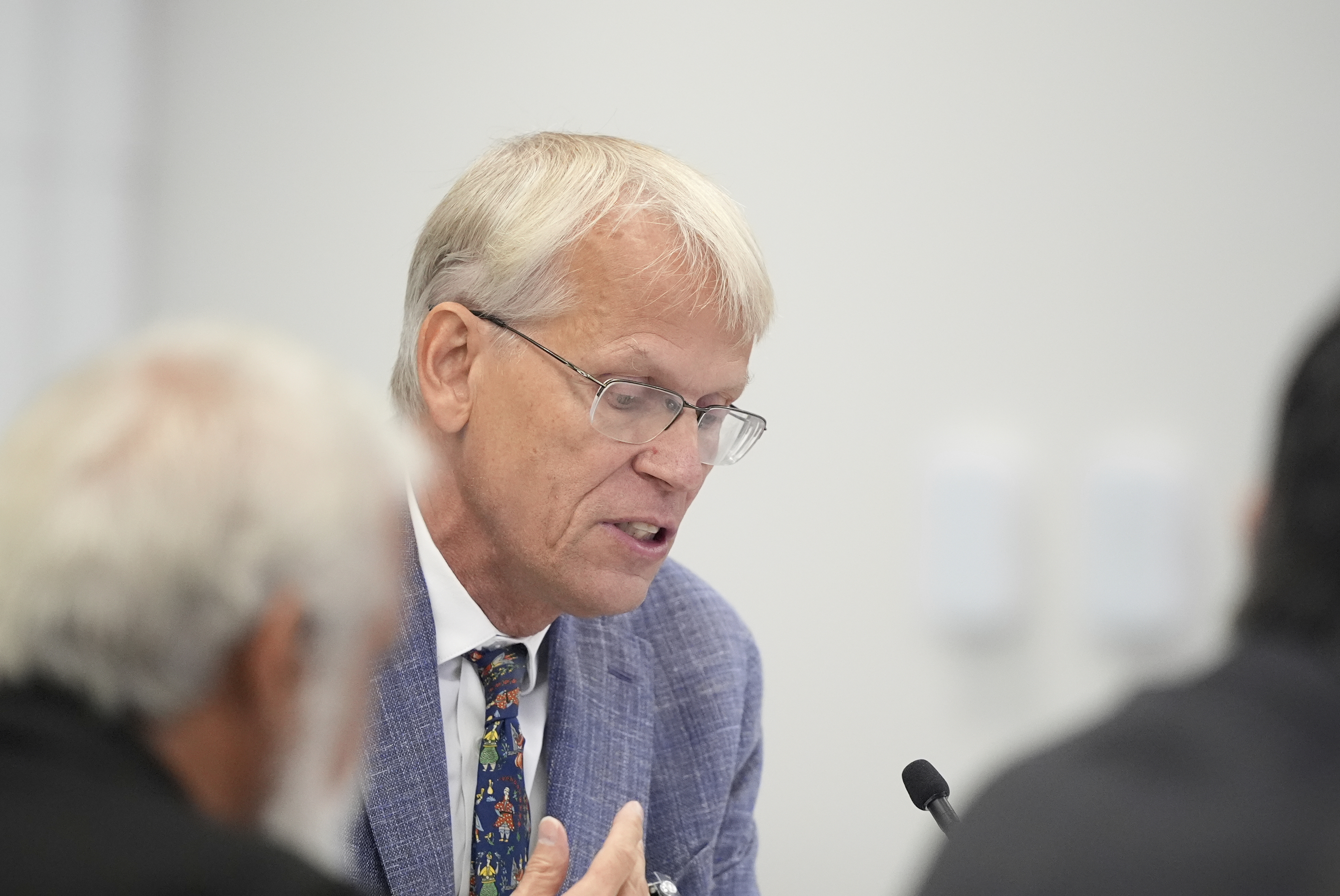Committee member Dr. Martin Kulldorf, speaks during a meeting of the Advisory Committee on Immunization Practices at the CDC on Thursday, Sept. 18, 2025, in Chamblee, Ga. (Brynn Anderson - AP)