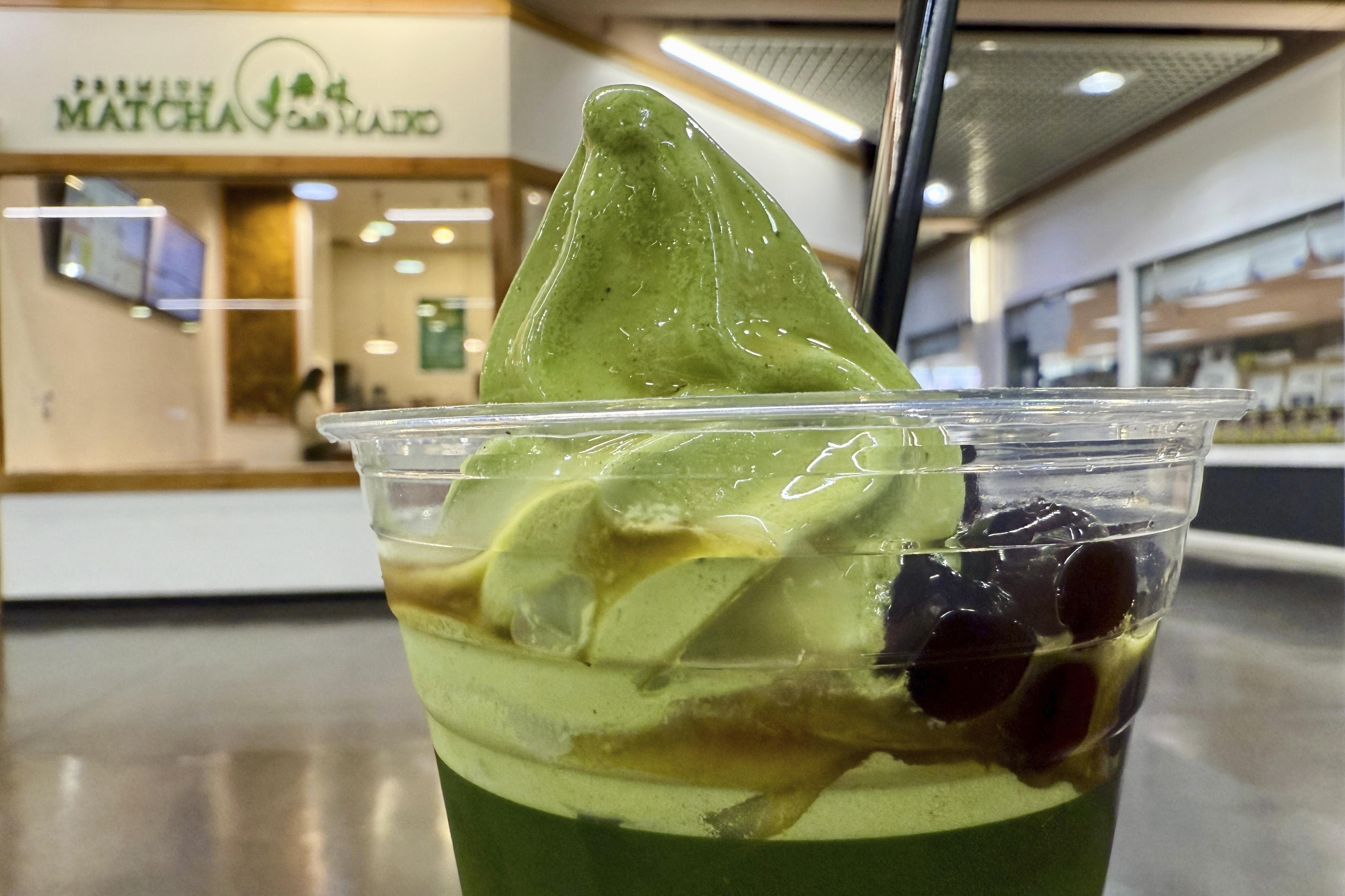 Matcha ice cream is shown inside a mall in San Francisco's Japantown, Friday, Sept. 5, 2025. (Haven Daley - AP)