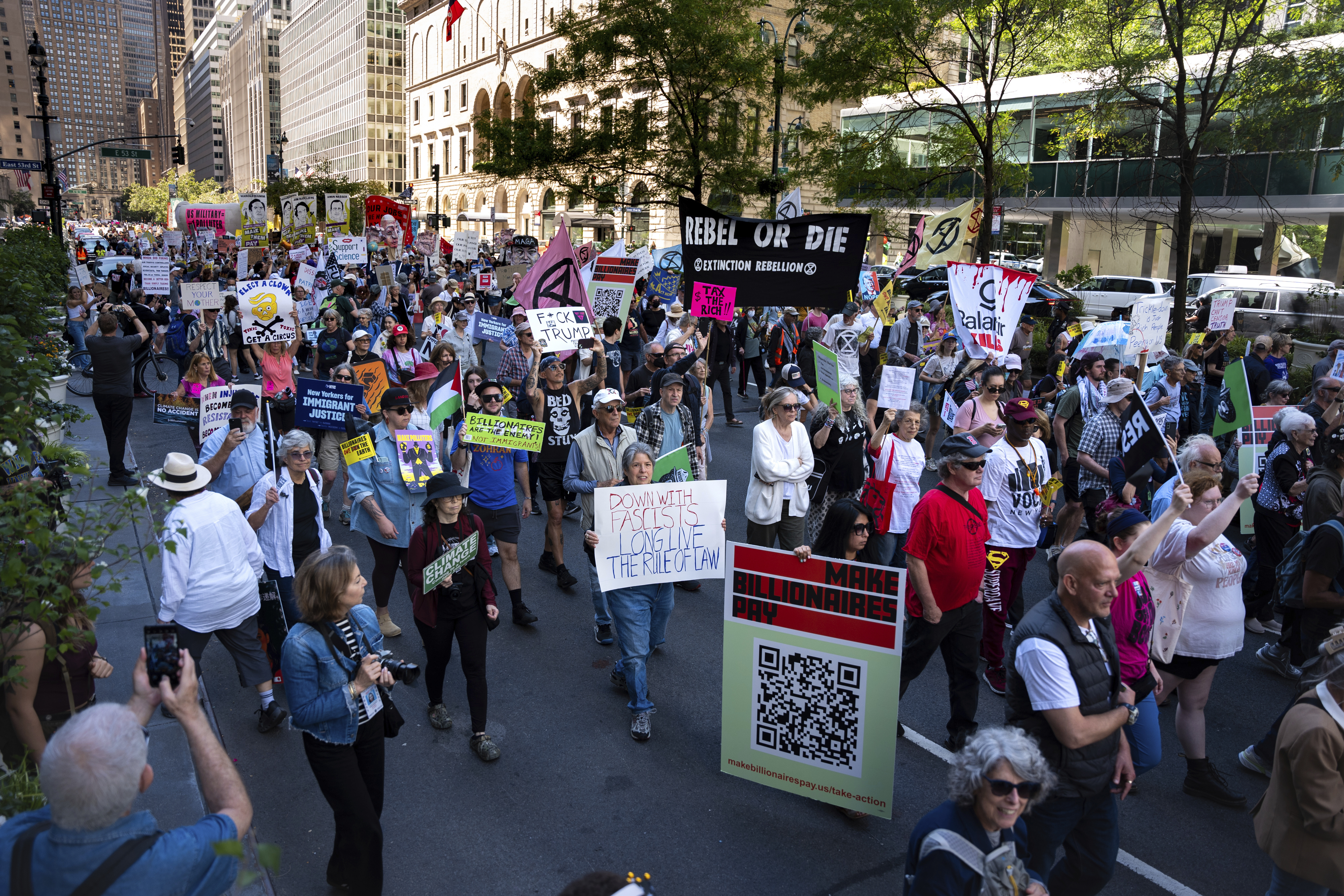 People march through Manhattan at the 