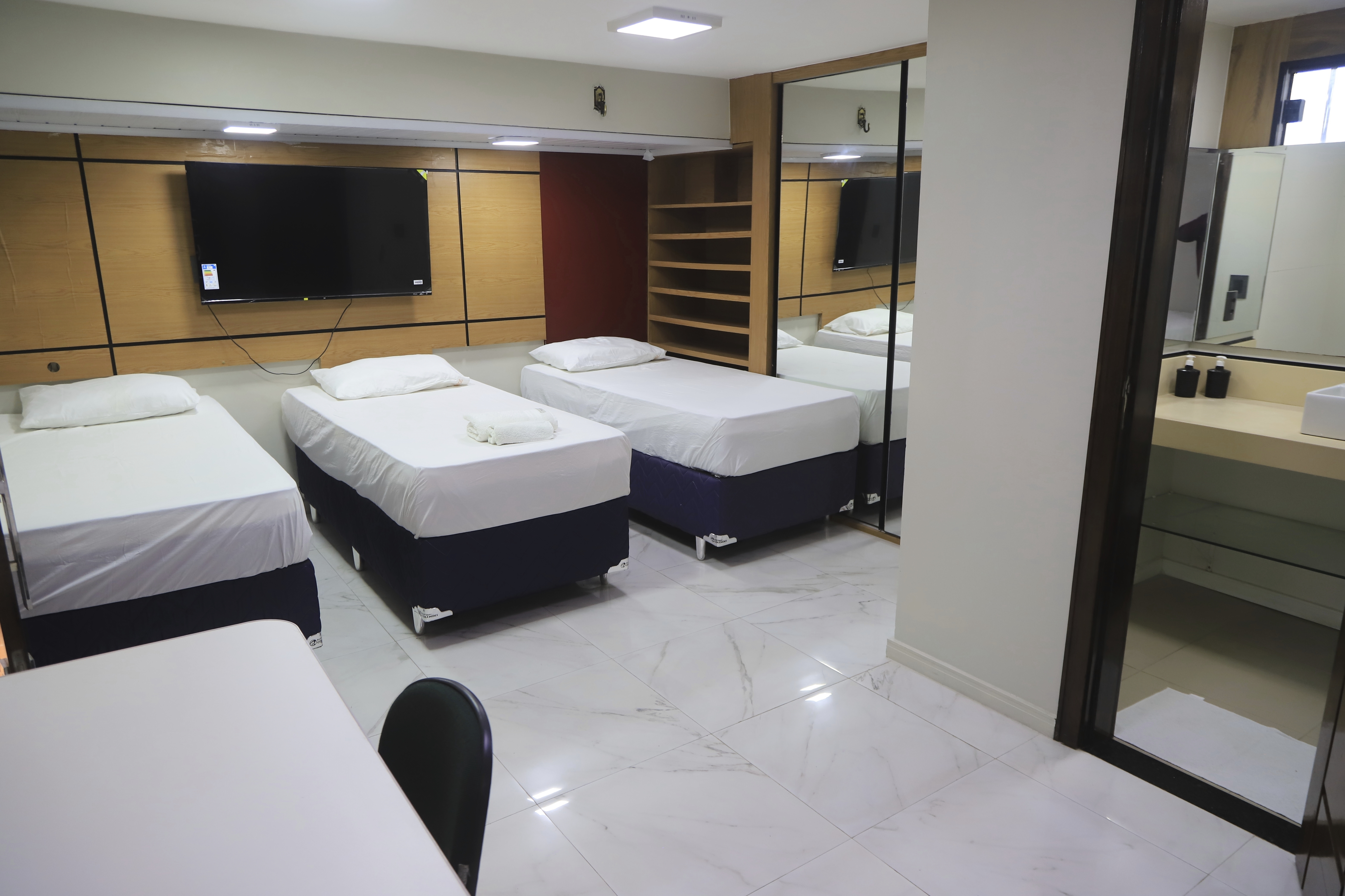 Beds sit in a room as part of accommodations at Hotel COP 30 for the upcoming COP30 U.N. Climate Summit in Belem, Brazil, Sept.18, 2025. (Paulo Santos - AP)