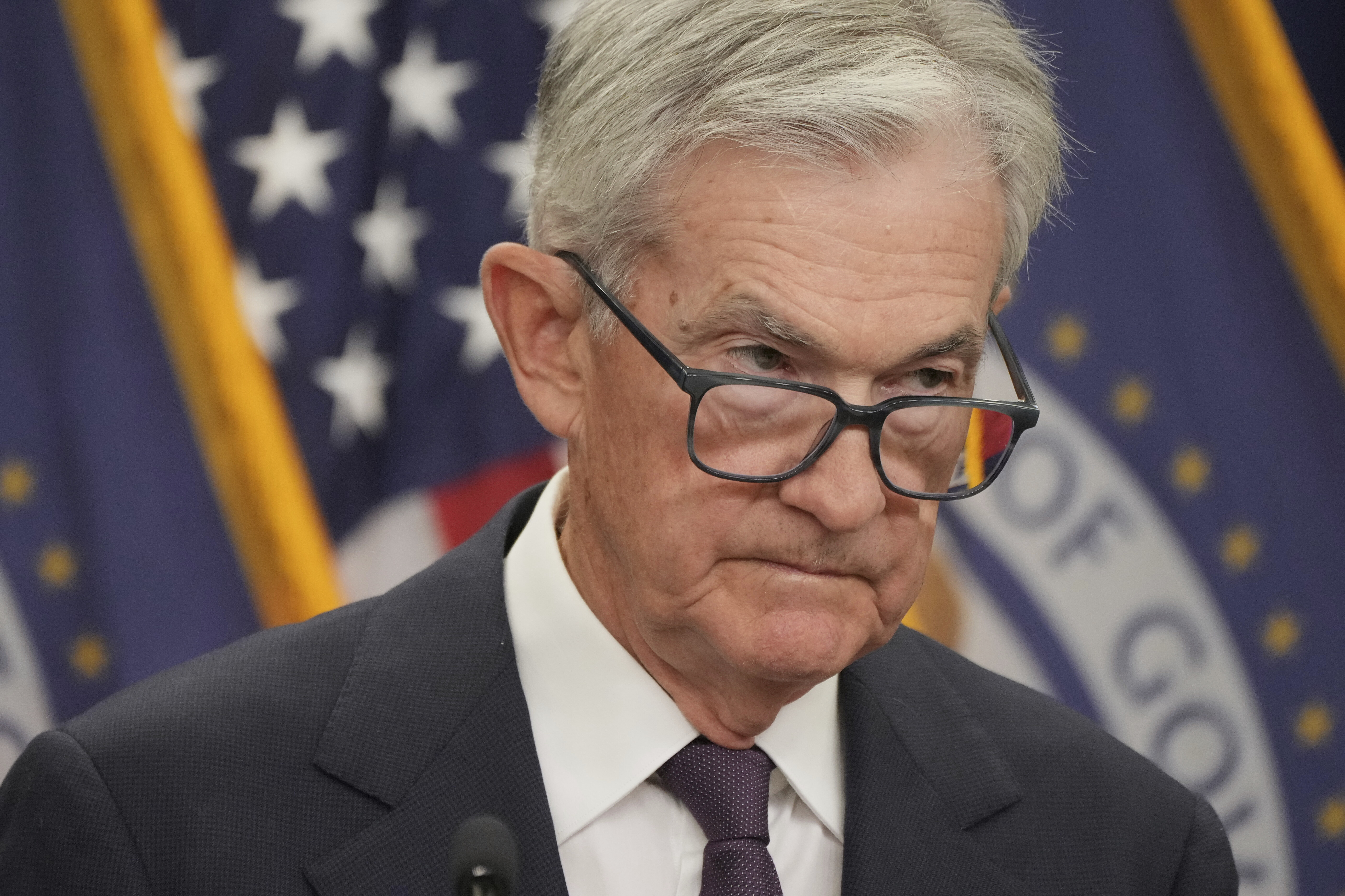 Federal Reserve Chairman Jerome Powell speaks during a news conference following the Federal Open Market Committee meeting, Wednesday, Sept. 17, 2025, at the Federal Reserve Board Building in Washington. (Jacquelyn Martin - AP)