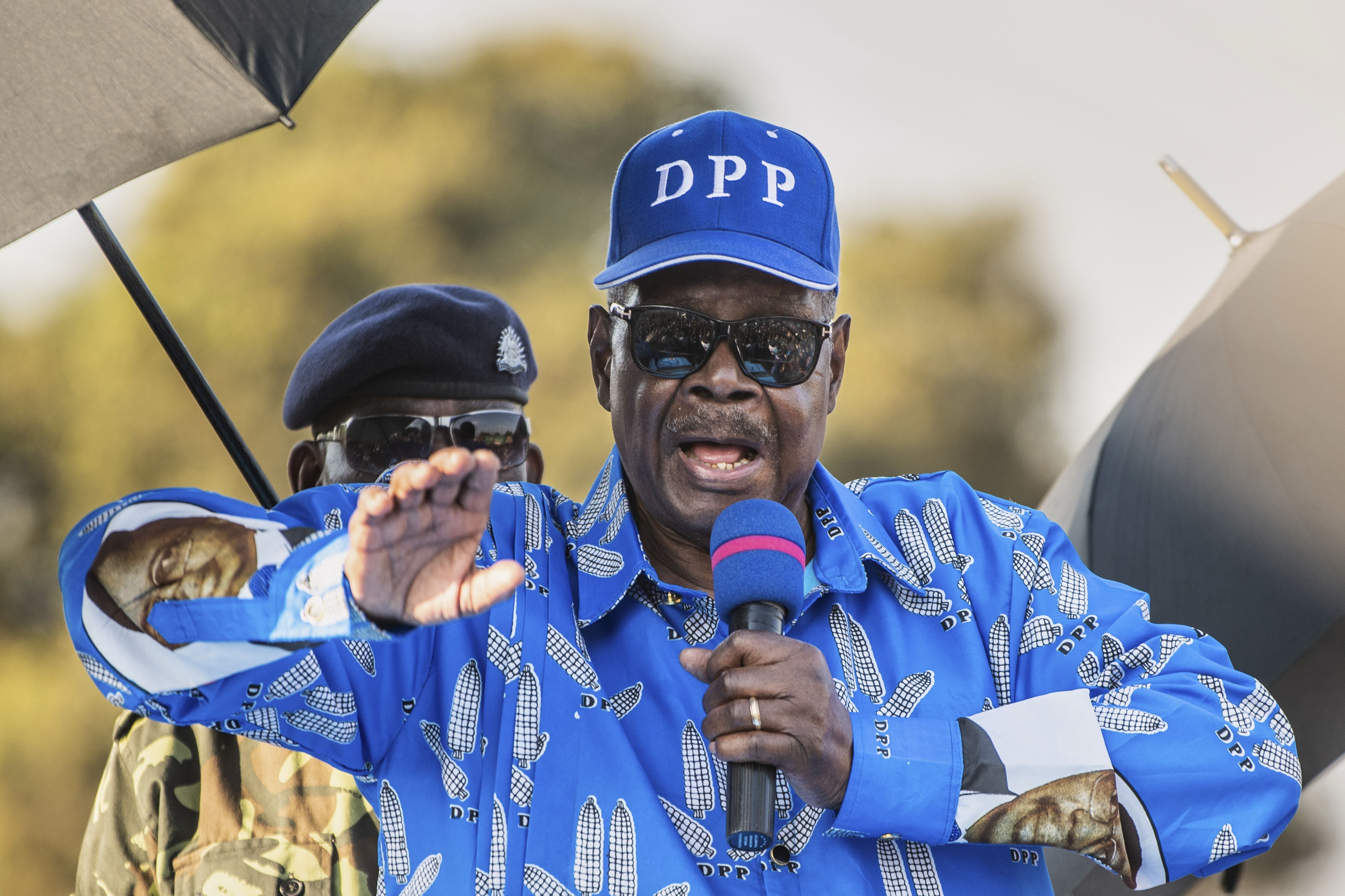 Democratic Progressive Party (DPP) leader and presidential candidate Peter Mutharika speaks to supporters at a campaign rally in Zomba, Malawi, Wednesday, Sept. 10, 2025. (Thoko Chikondi - AP)
