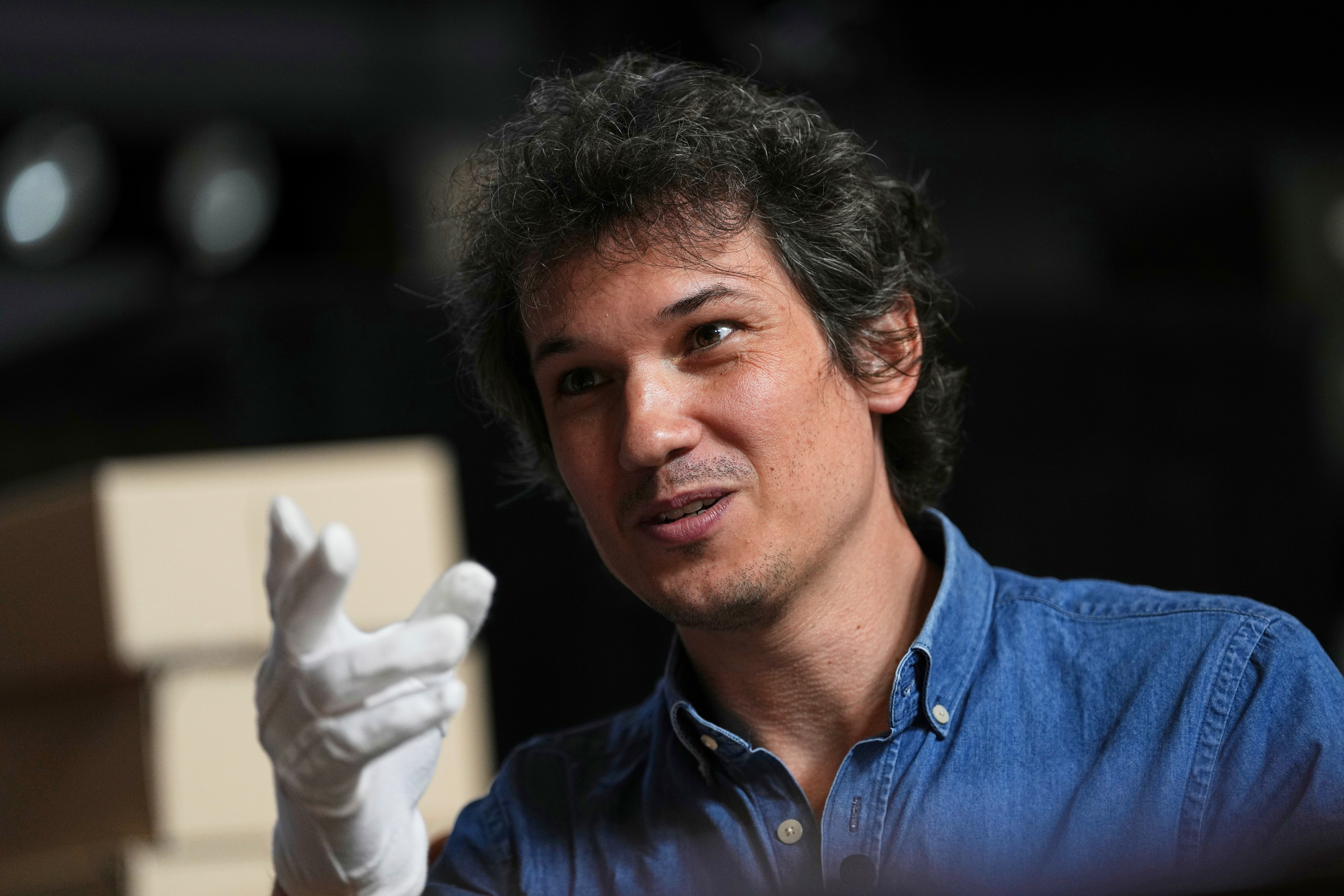 University of Pennsylvania doctoral student Marc Marin Webb speaks during an interview at the Penn Museum Archives in Philadelphia, Aug. 27, 2025. (Matt Rourke - AP)