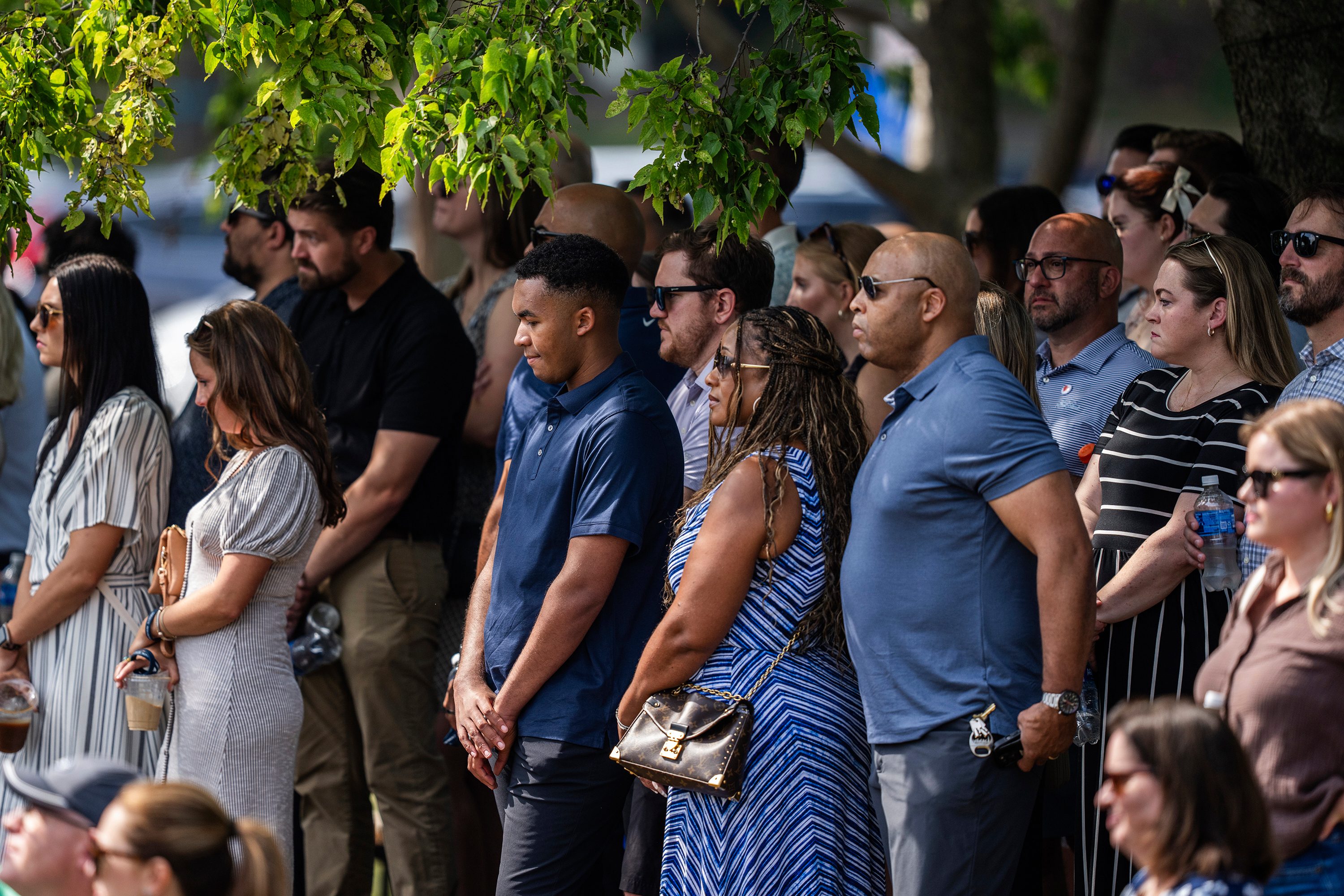 Hundreds gathered for the celebration of life for school-shooting victim Harper Moyski at the Lake Harriet Bandshell in Minneapolis, Minn., on Sunday, Sept. 14, 2025 (Richard Tsong-Taatarii - Star Tribune)