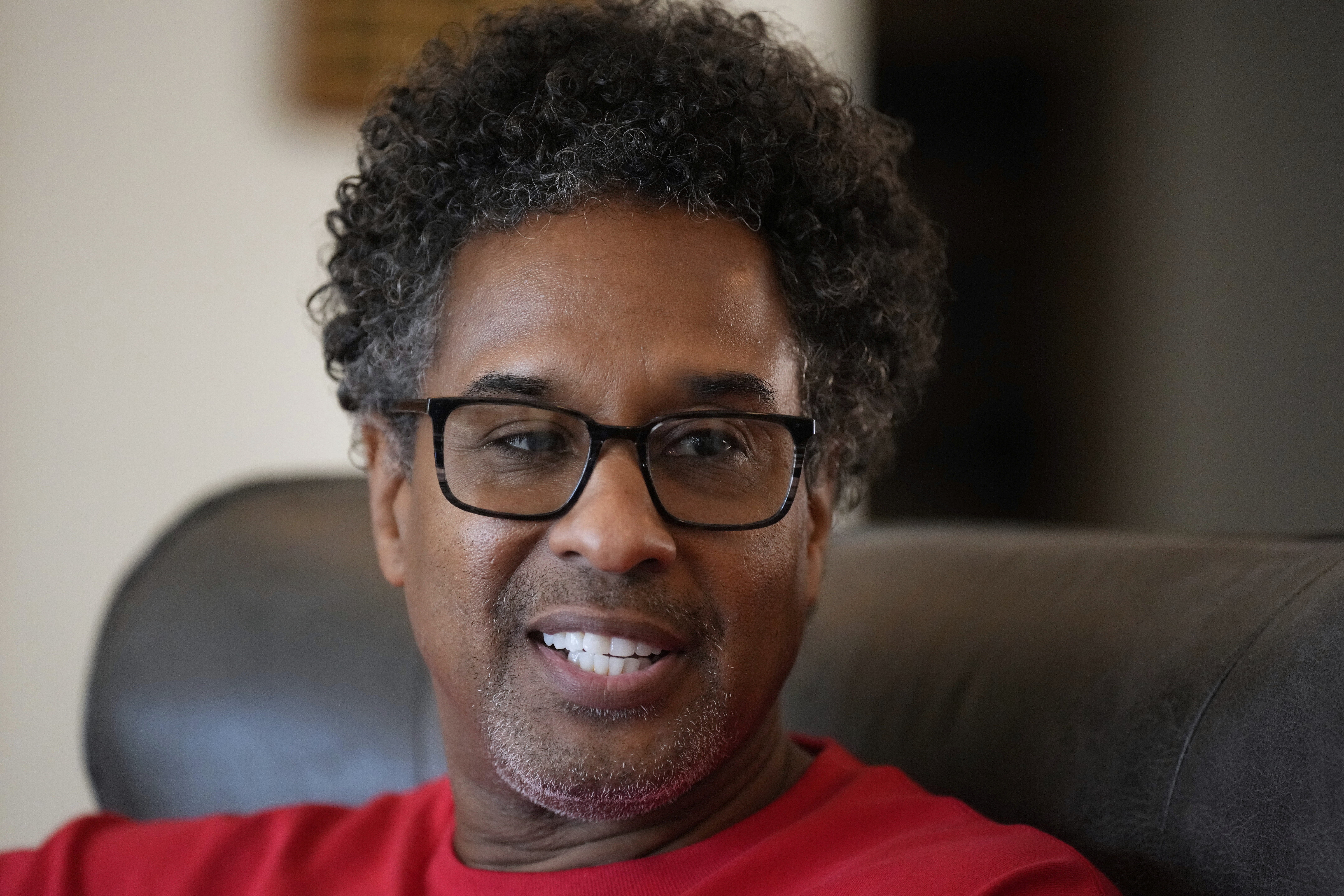 Senior pastor Emanuel Cleaver III, talks about the Missouri legislature's plans to divide Missouri's 5th congressional district among three districts, in an effort to flip a seat held by his father to republican, at St. James Church Sunday, Sept. 7, 2025, in Kansas City, Mo. (Charlie Riedel - AP)
