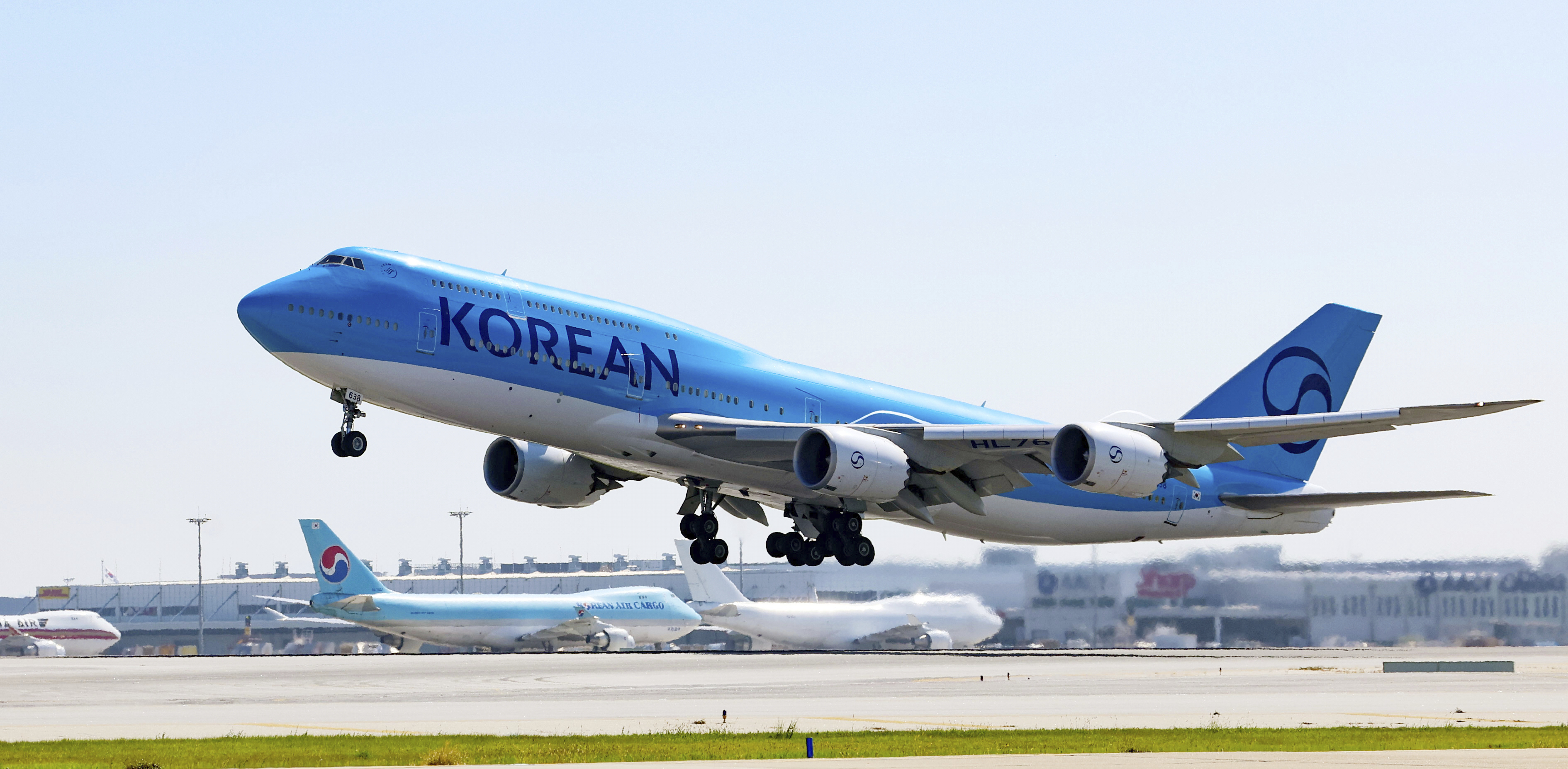 A Korean Air chartered plane takes off to bring back Korean workers detained in an immigration raid in Georgia, at Incheon International Airport, South Korea, Wednesday, Sept. 10, 2025. (Uncredited - Yonhap)