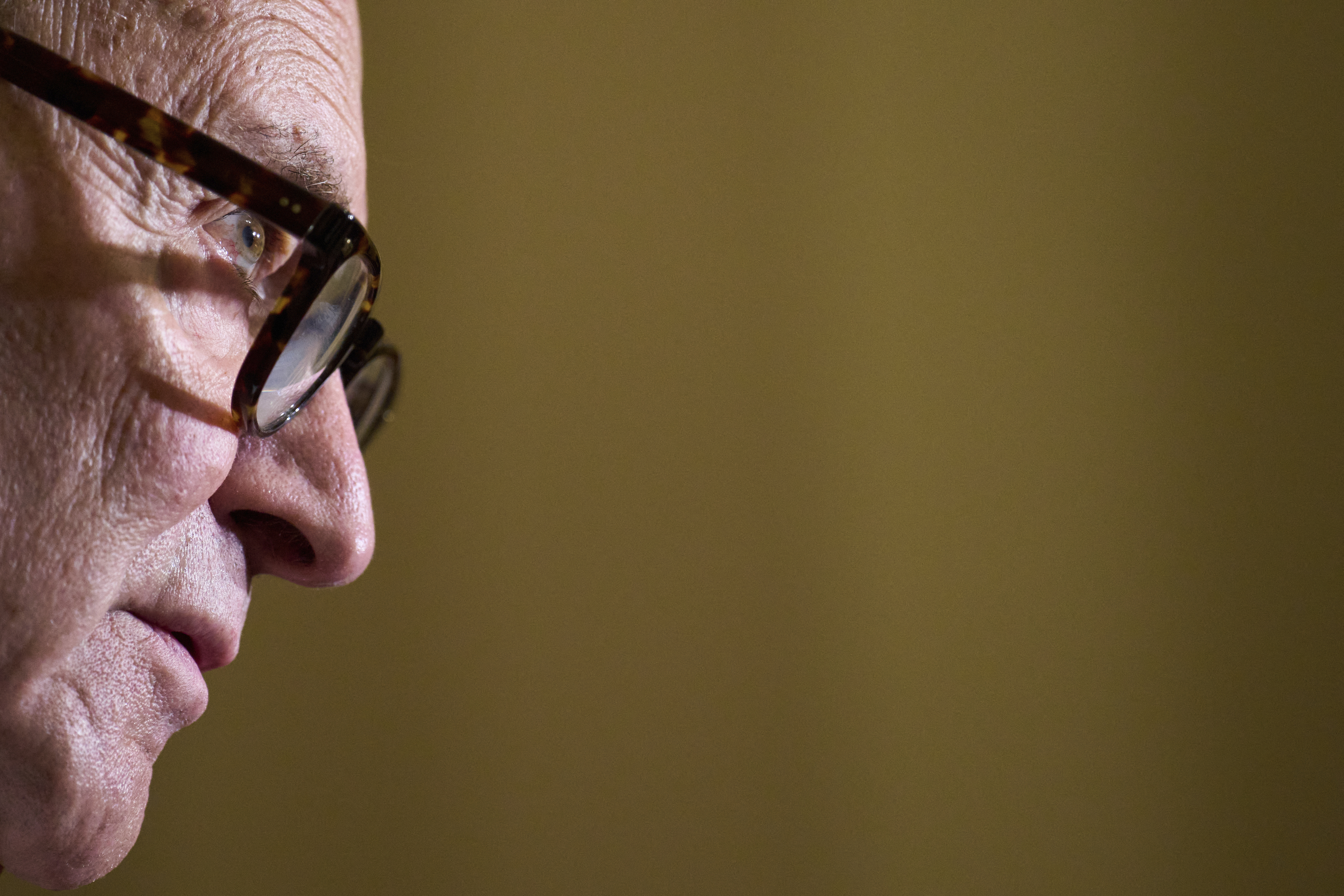 Senate Minority Leader Chuck Schumer, D-N.Y., speaks to members of the media after attending a policy luncheon with Democratic leaders, Tuesday, Sept. 16, 2025, on Capitol Hill in Washington. (Jacquelyn Martin - AP)