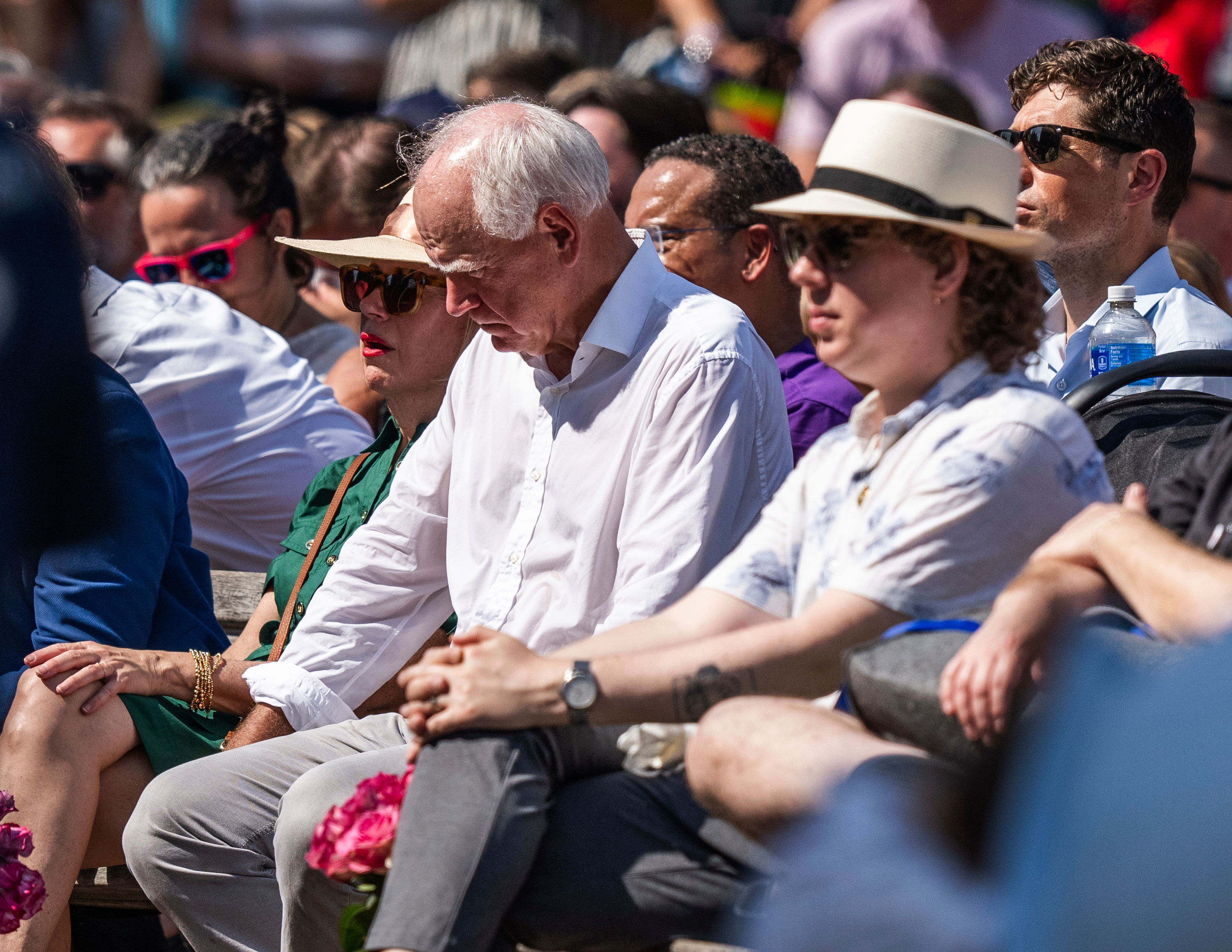 Hundreds including Minnesota Governor Tim Walz gathered for the celebration of life for school-shooting victim Harper Moyski at the Lake Harriet Bandshell in Minneapolis, Minn., on Sunday, Sept. 14, 2025 (Richard Tsong-Taatarii - Star Tribune)