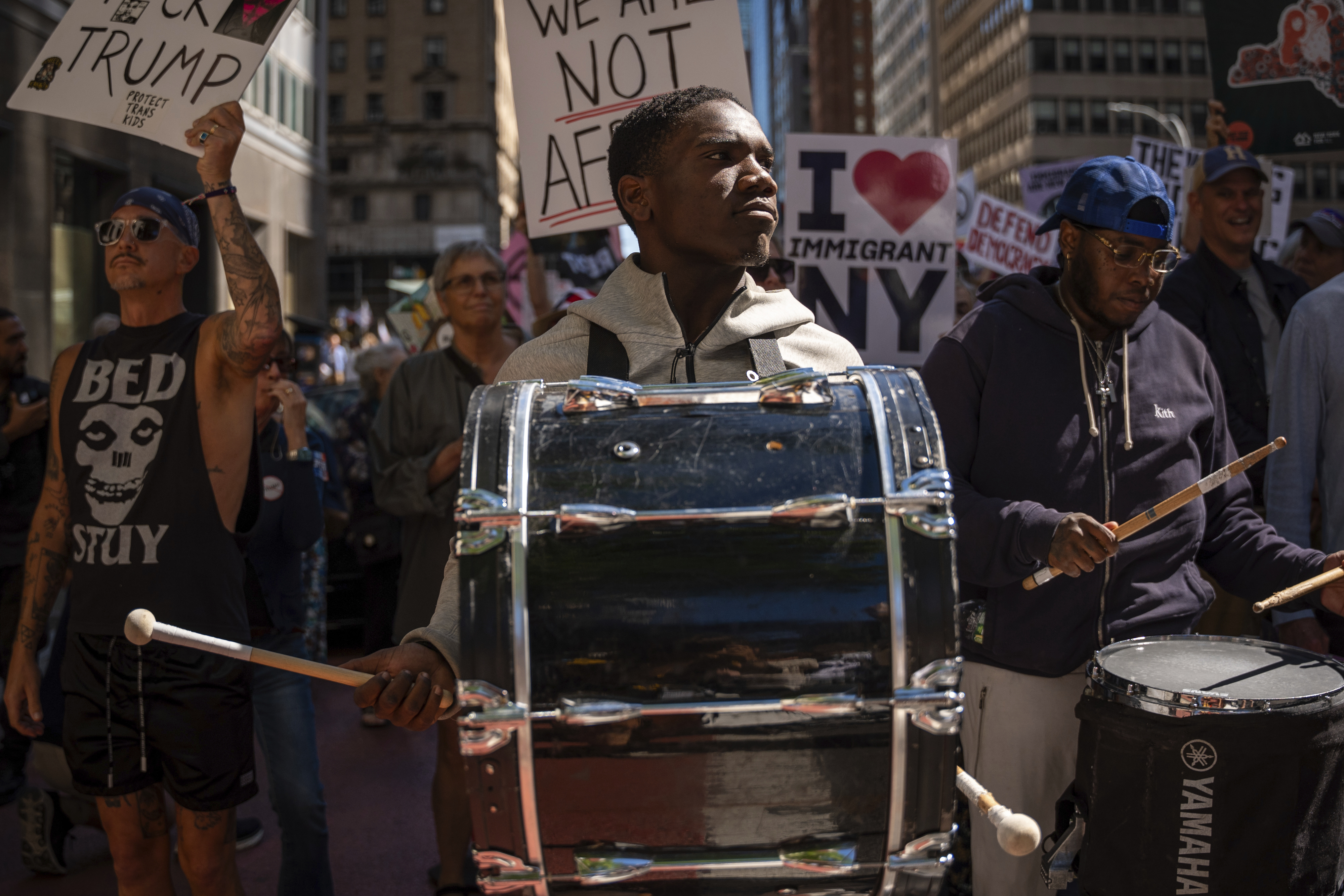 People march through Manhattan at the 