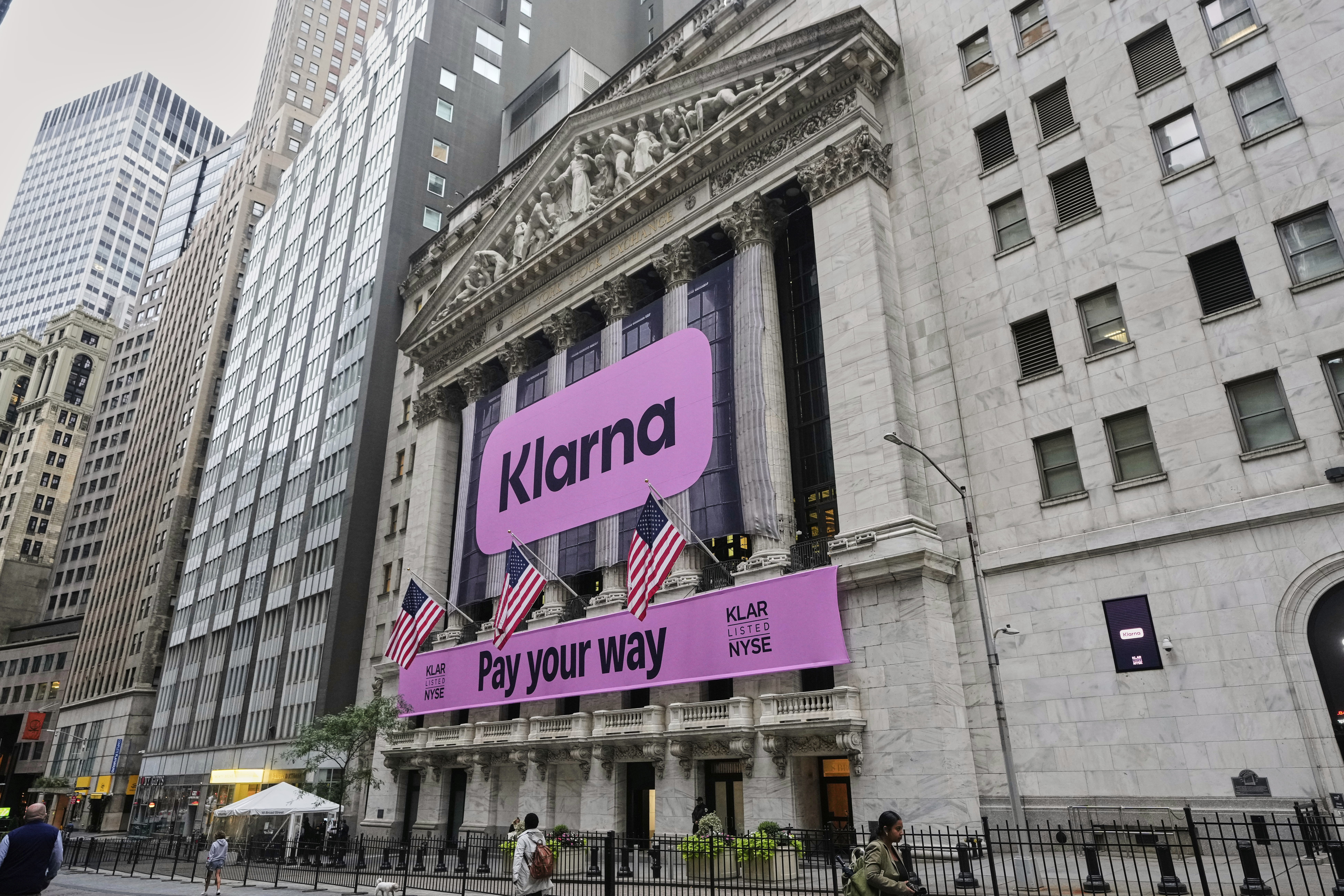 Klarna shares rise 15% in their first day of trading on Wall Street