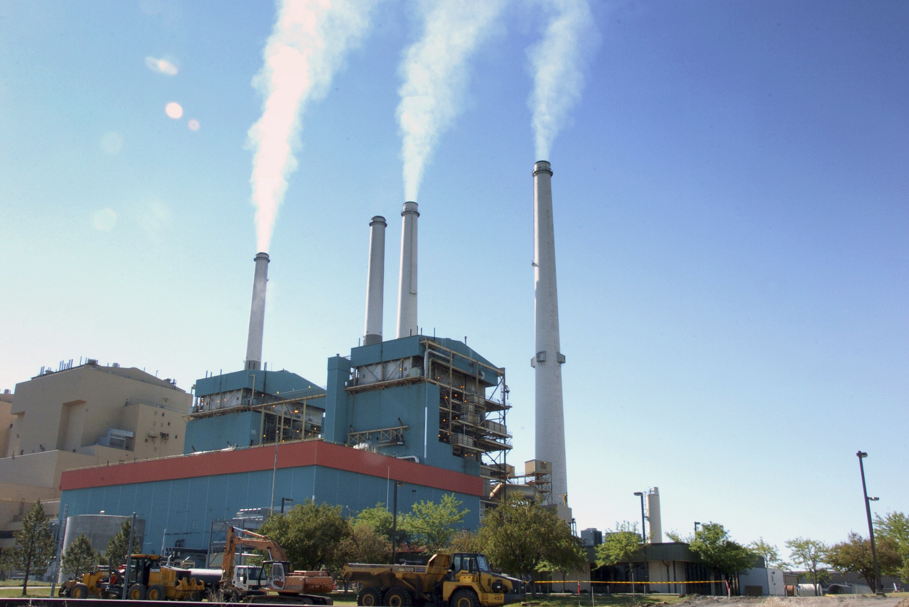 FILE - Gas emissions rises from a coal-burning power plant in Colstrip, Mont., July 1, 2013. (Matt Brown - AP)