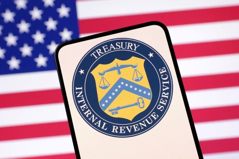 Illustration shows United States Department of the Treasury logo and U.S. flag