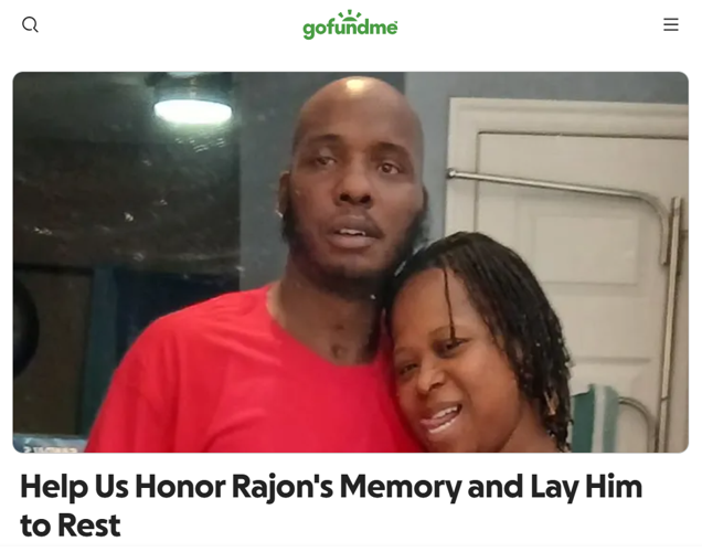 Rajon Montrel Lee Belt-Stubblefield, GoFundMe