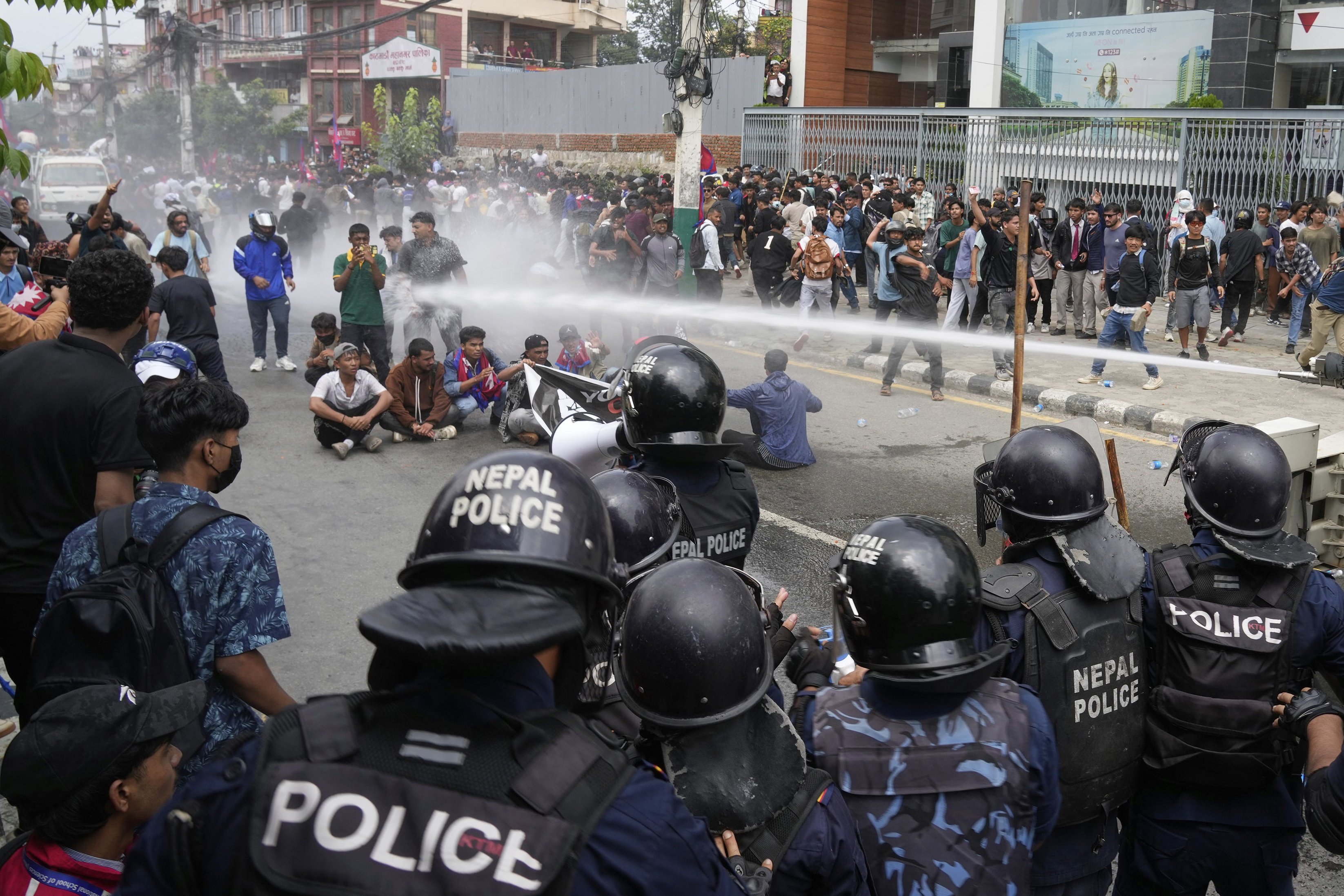 Protests against Nepal’s social-media ban grow more violent as demonstrators set buildings on fire