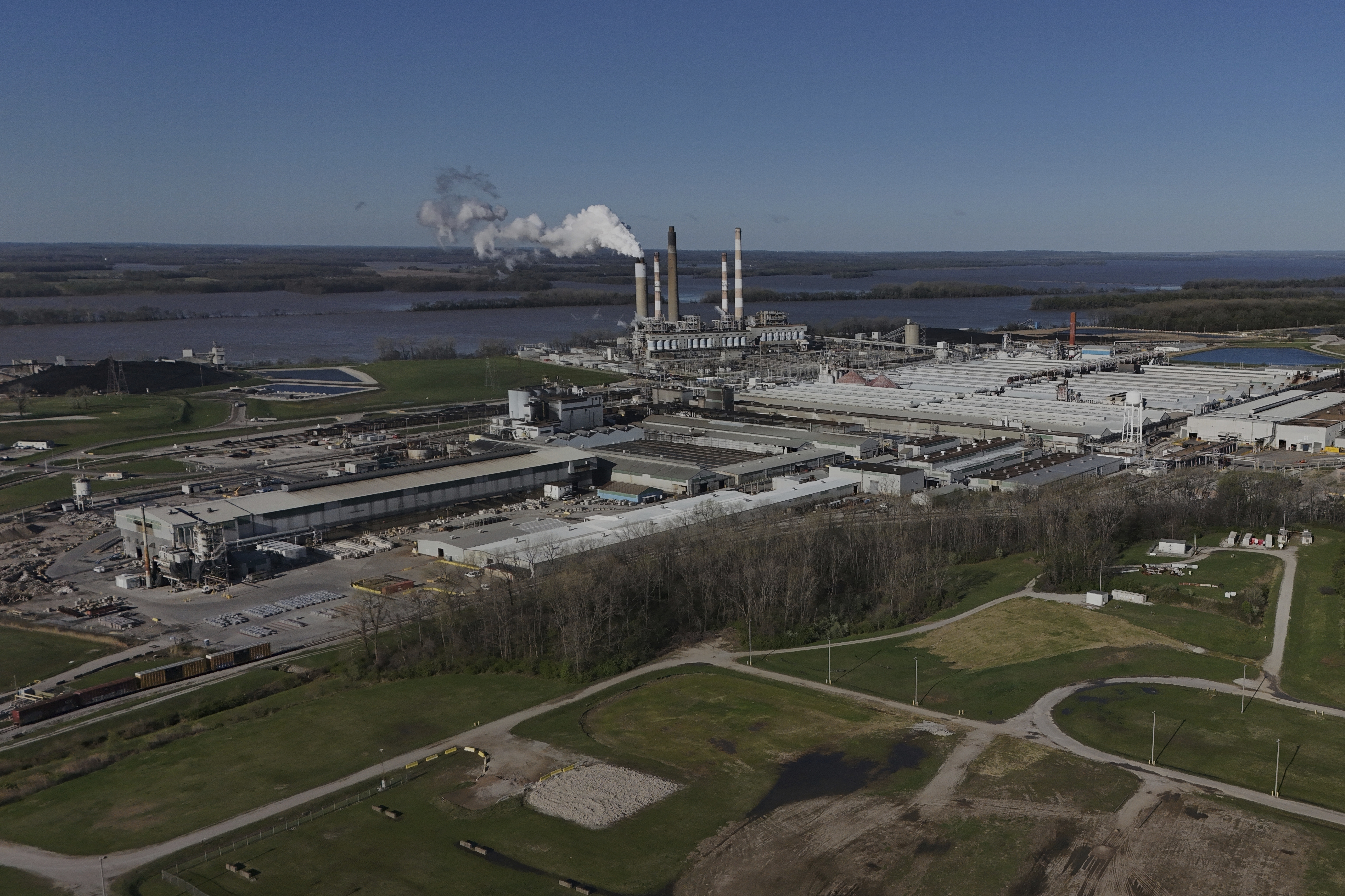 FILE - The Warrick Power Plant operates, April 8, 2025, in Newburgh, Ind. (Joshua A. Bickel - AP)