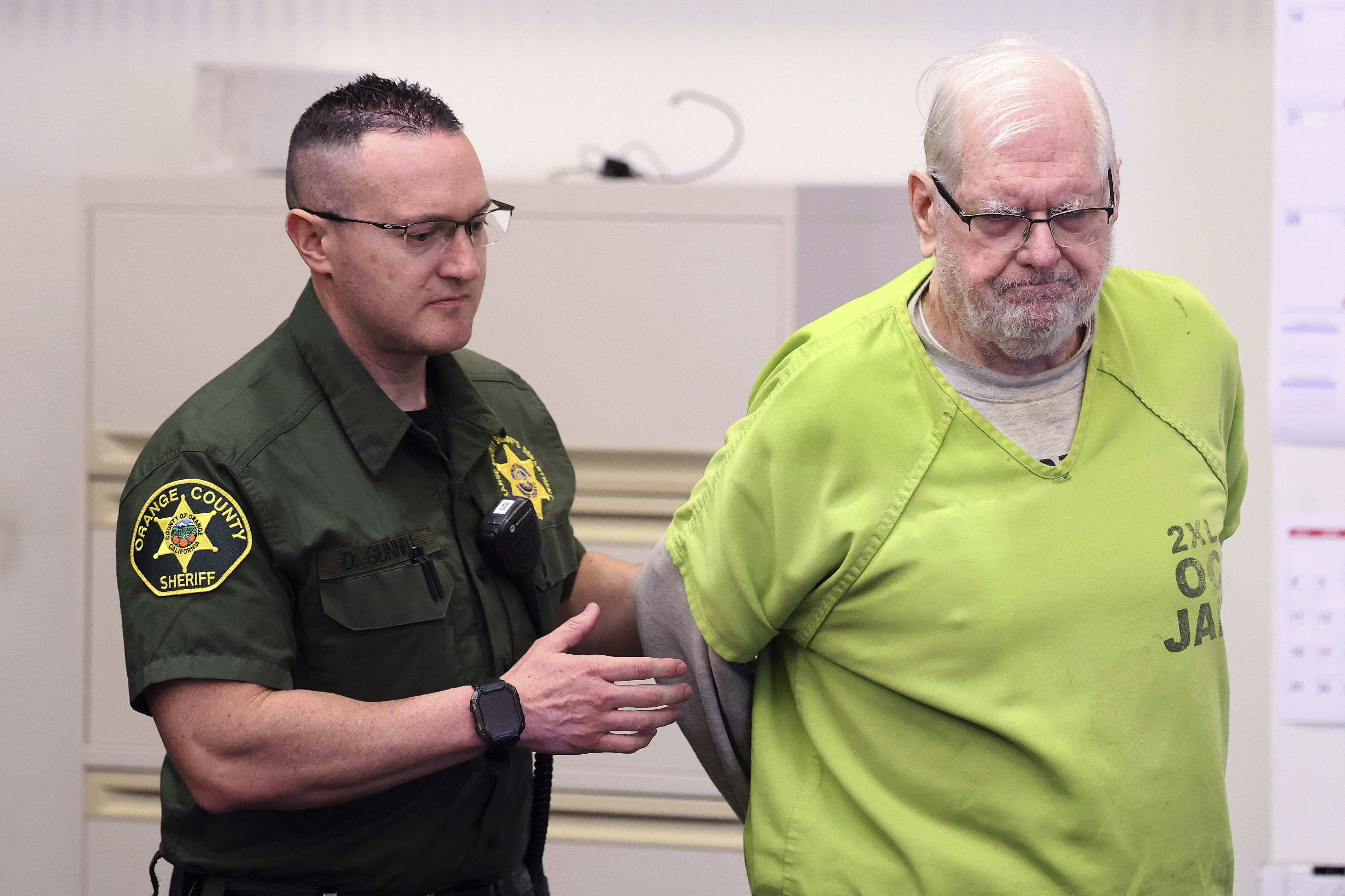 Orange County Superior Court Judge Jeffrey Ferguson appears for his sentencing after a murder conviction for killing his wife Sheryl in Santa Ana, Calif., Wednesday, Sept. 17, 2025. (Allen J. Schaben - Pool Los Angeles Times)
