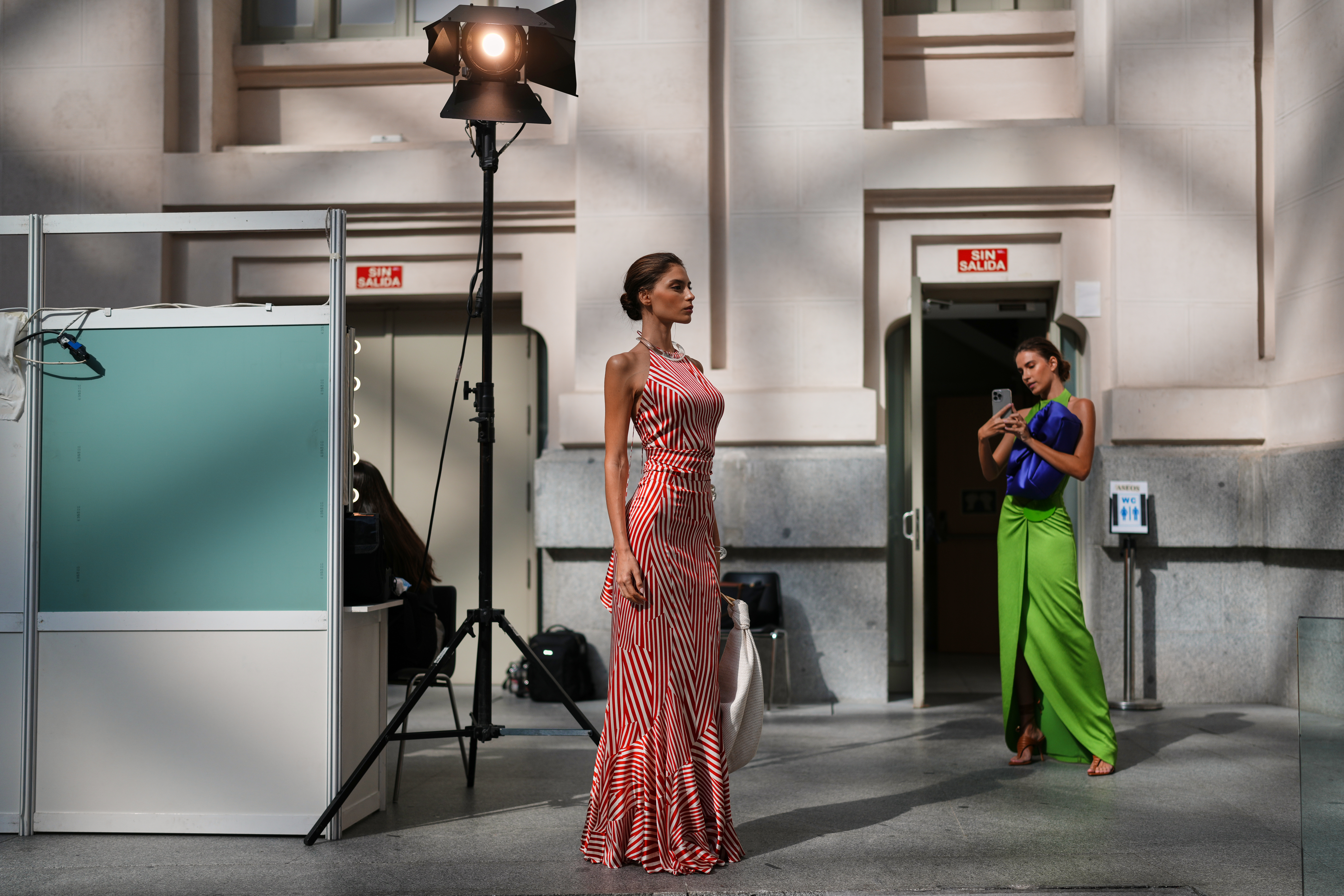 fashion backstage dressing A look at models backstage during Spain Fashion Week, in photos