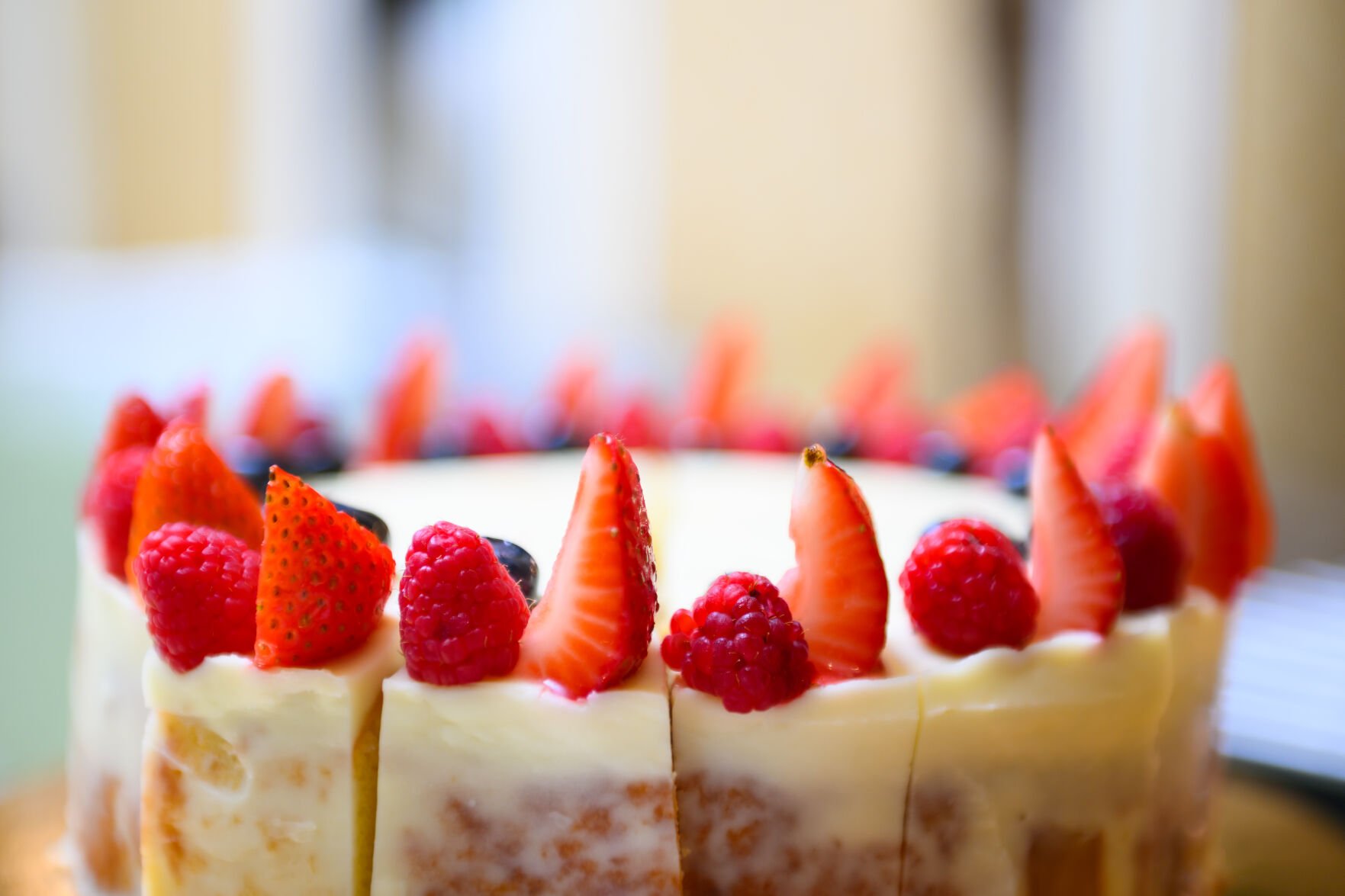 Berries and cream cake at Sunday Brunch in the Lake Terrace Dining Room at the Broadmoor Hotel June 29, 2025. Photo by Mark Reis (Mark Reis)