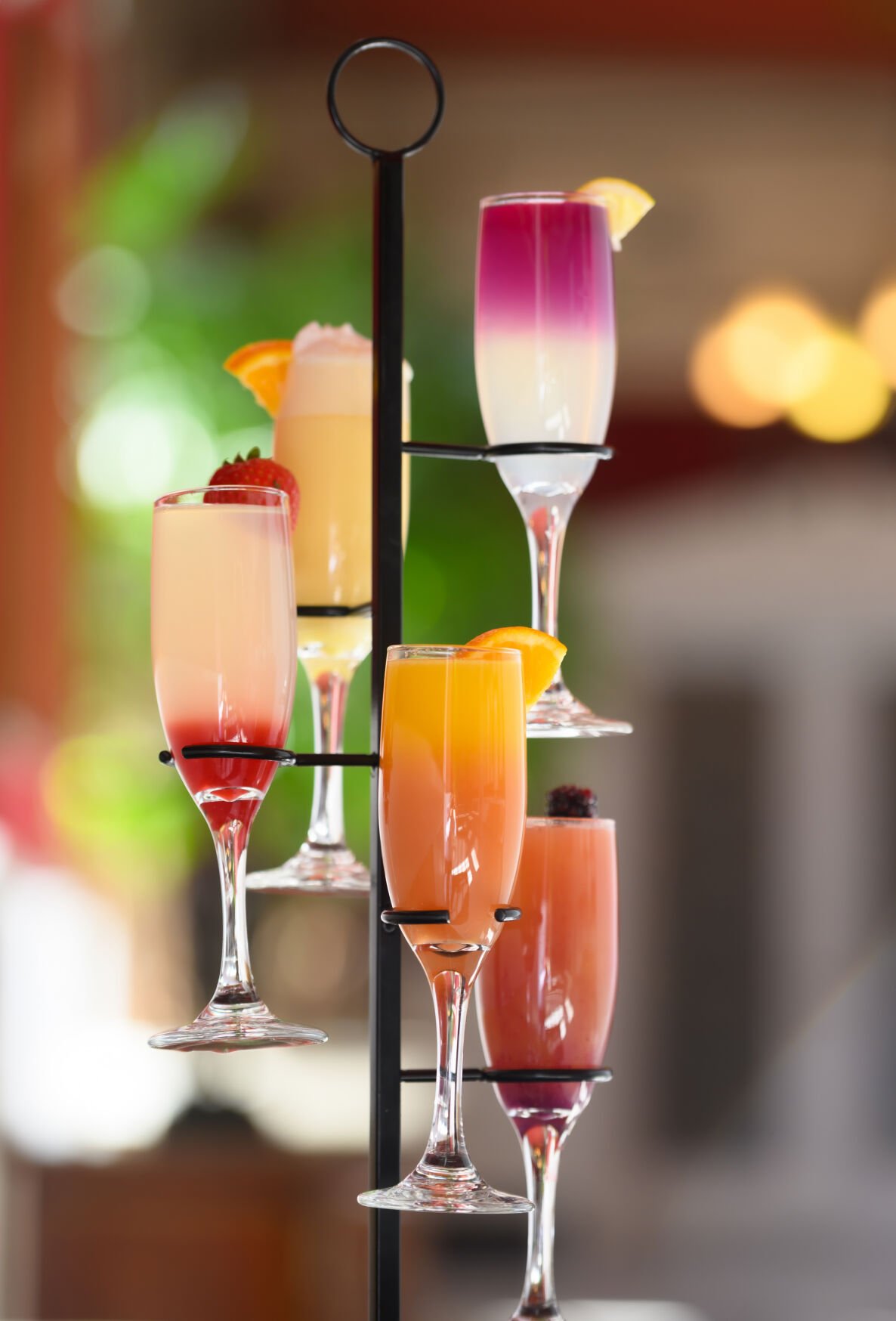 A signature Mimosa flight is available during Sunday Brunch in the Lake Terrace Dining Room at the Broadmoor Hotel June 29, 2025. Photo by Mark Reis (Mark Reis)