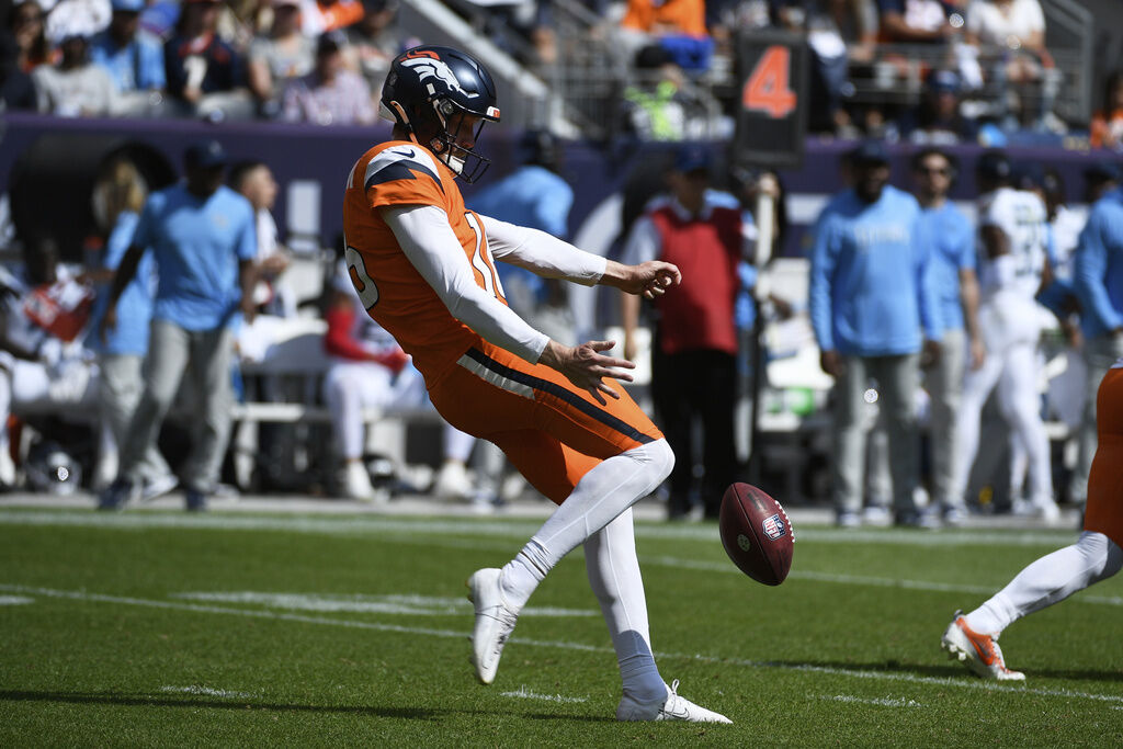 Denver Broncos punter Jeremy Crawshaw